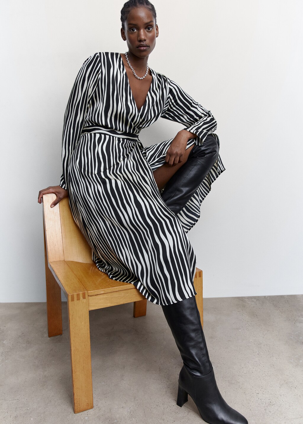 Striped midi sale