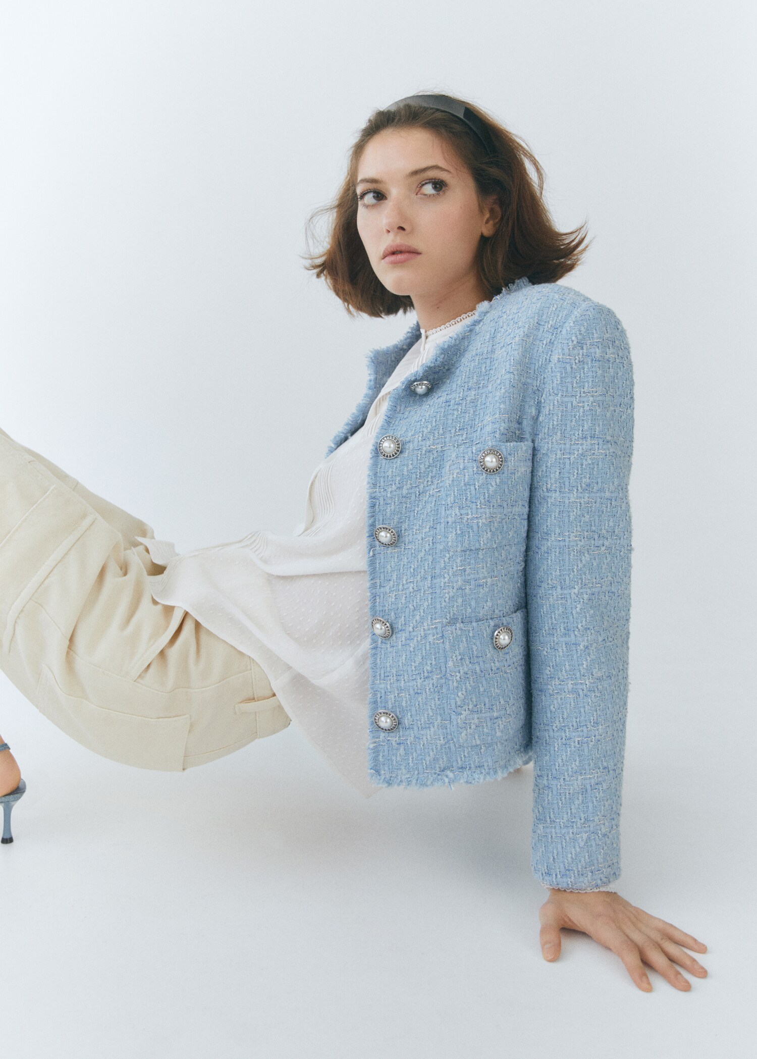 Tweed jacket with pockets - Details of the article 9
