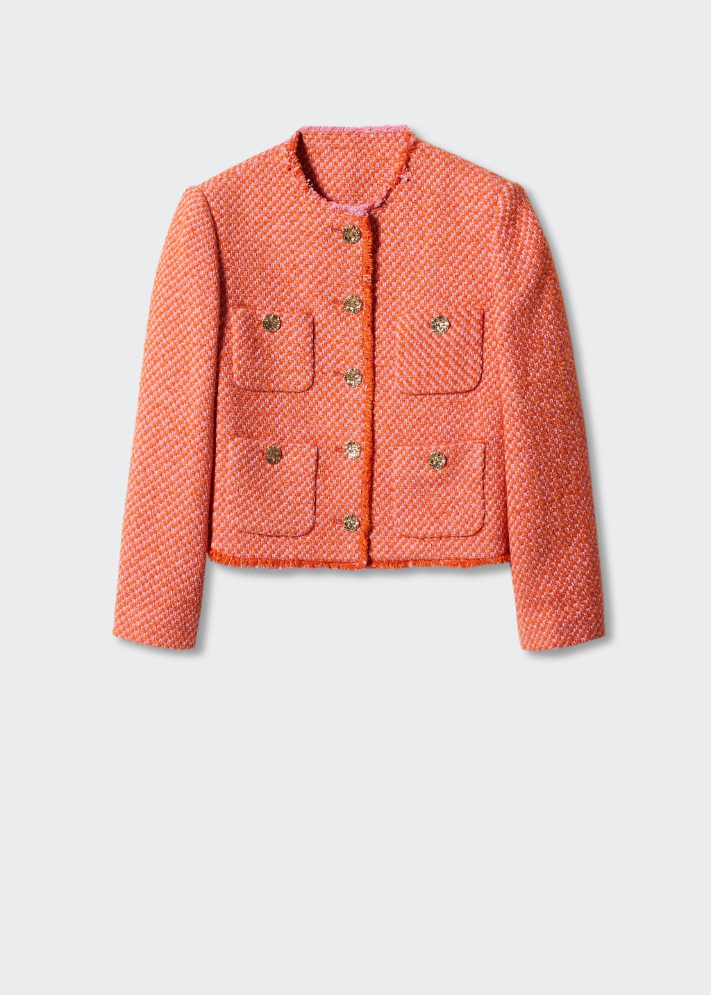 Mango pocket tweed jacket best sale