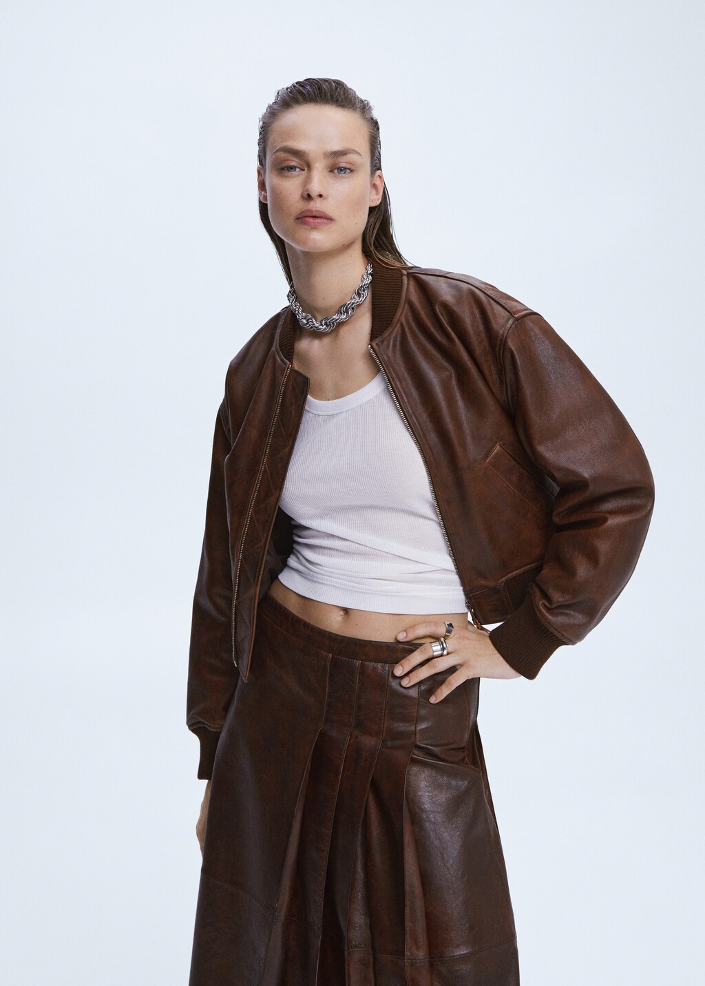 Bomber 100 cuir