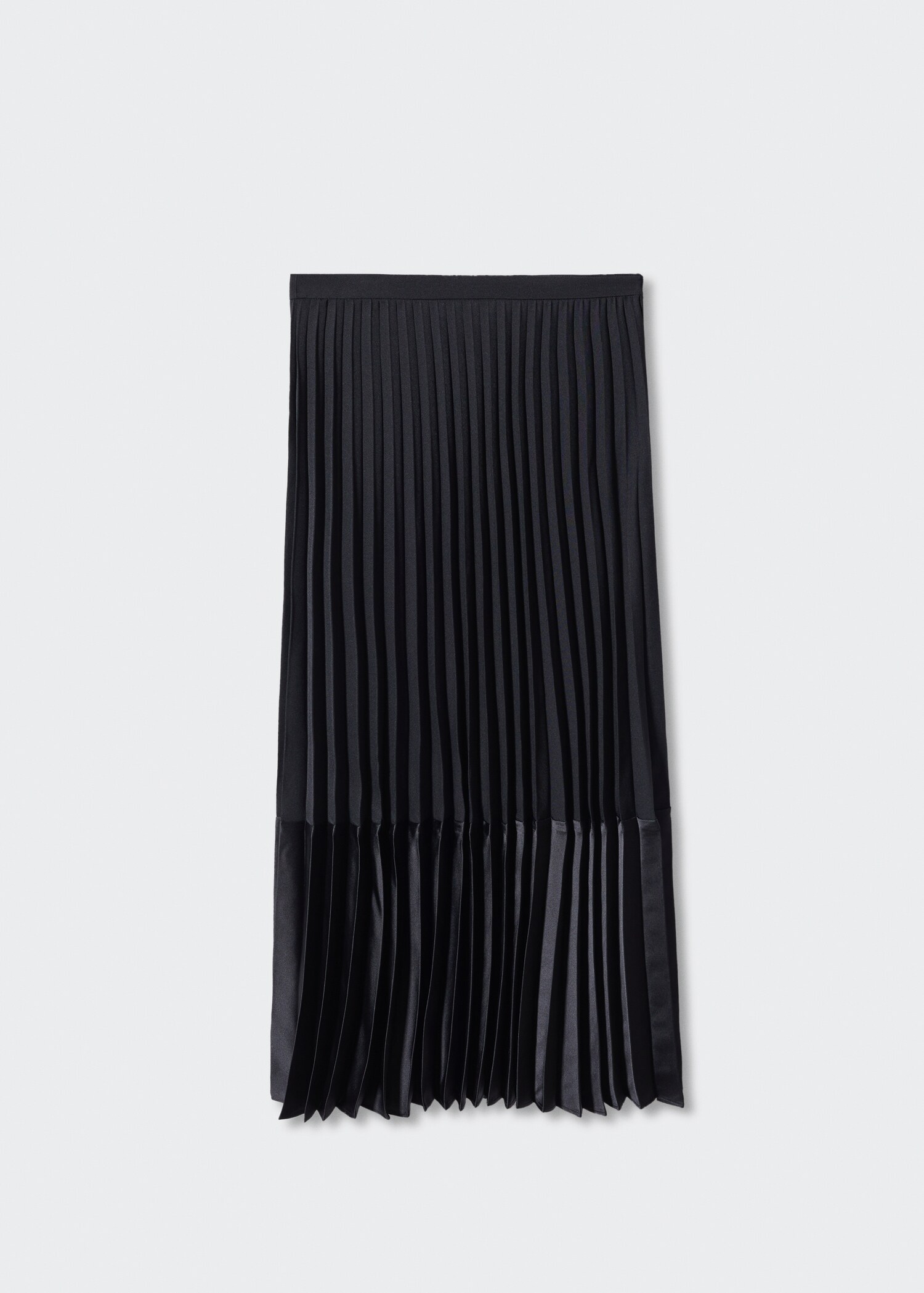Satin-effect pleated midi-skirt - Article without model