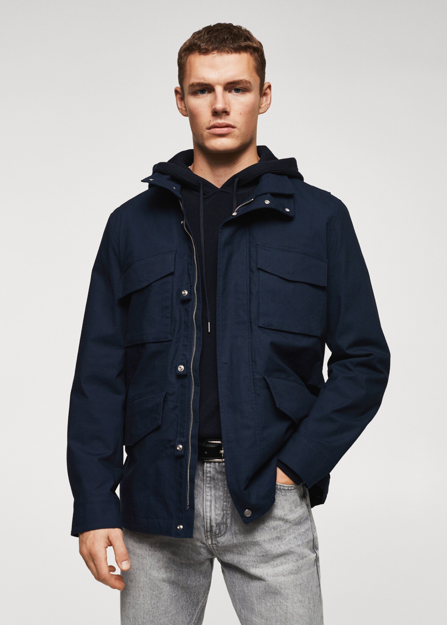 Pocket cotton jacket - Medium plane