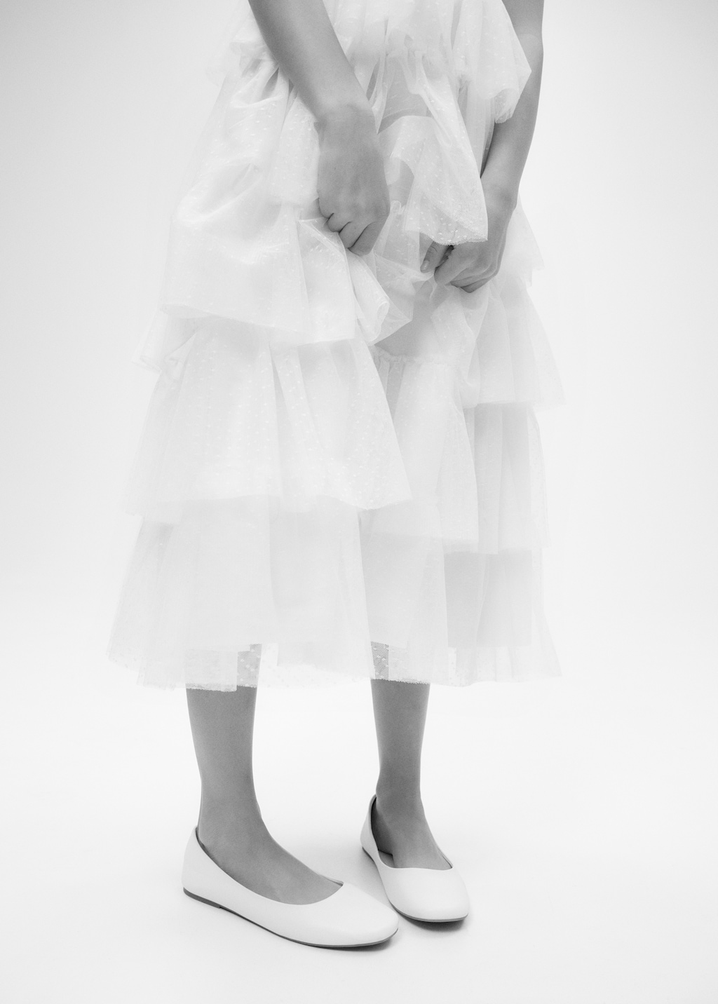 Ruffled tulle dress Kids MANGO Iraq