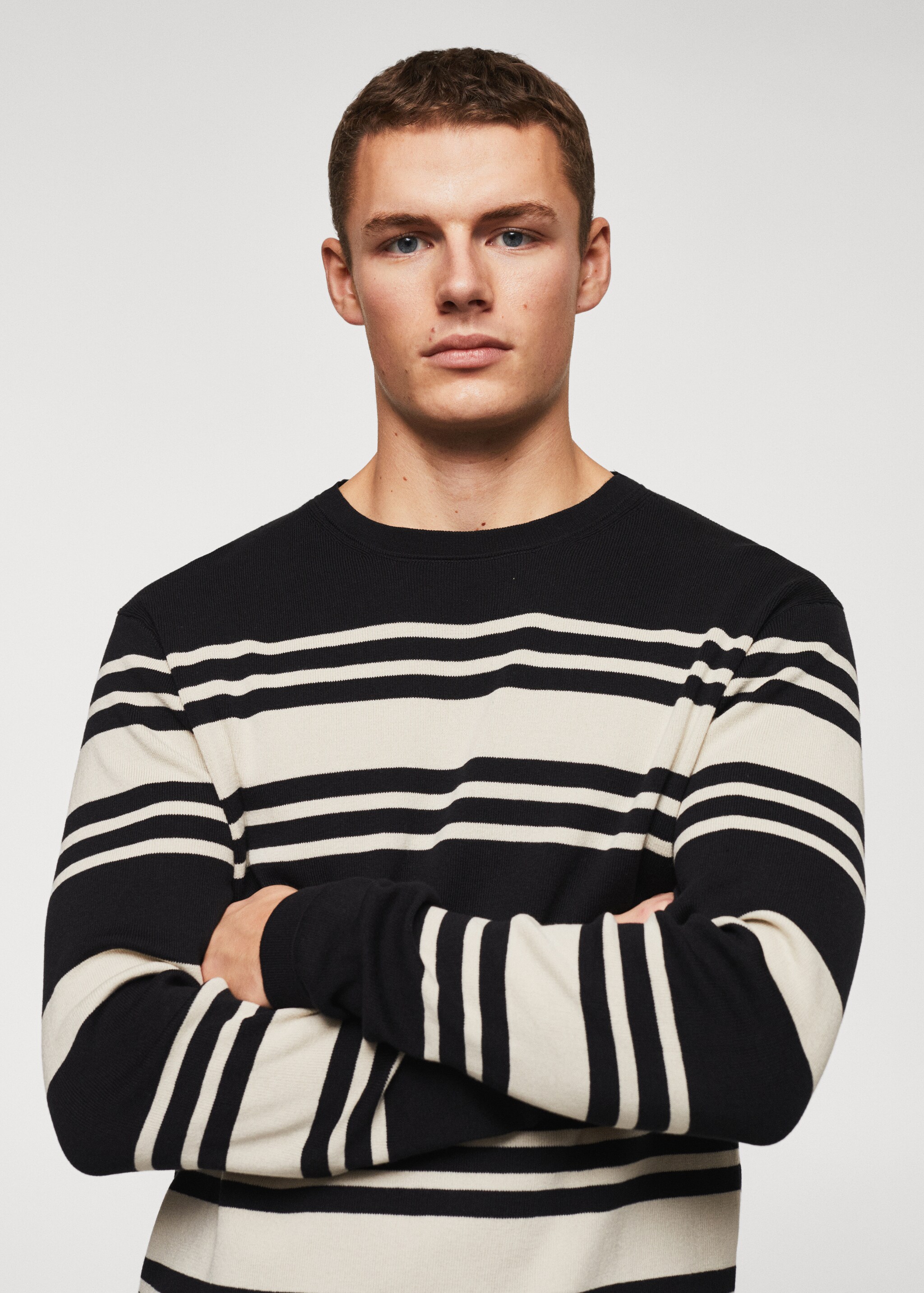 Striped cotton sweater - Detaliu al articolului 1