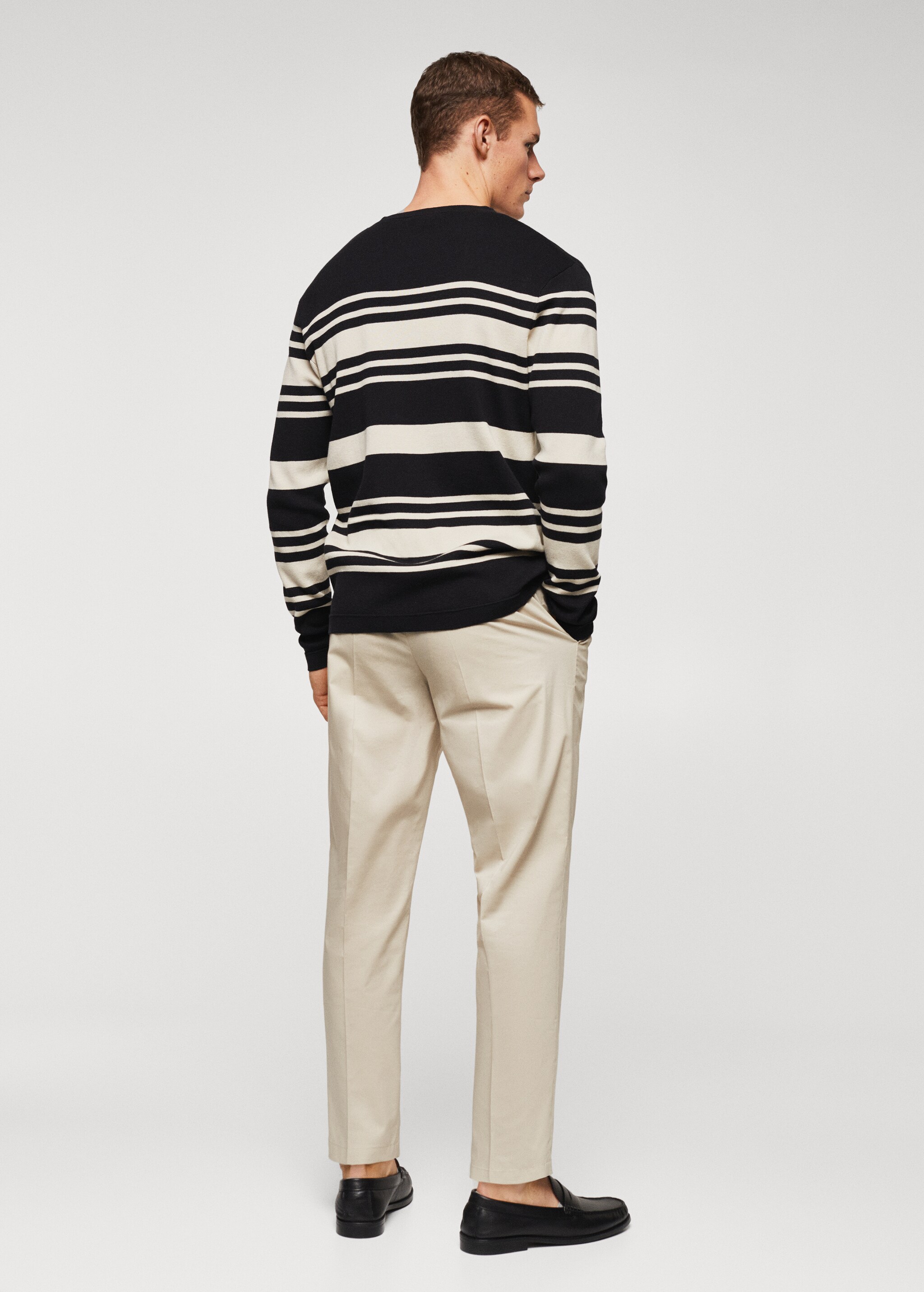 Striped cotton sweater - Spatele articolului
