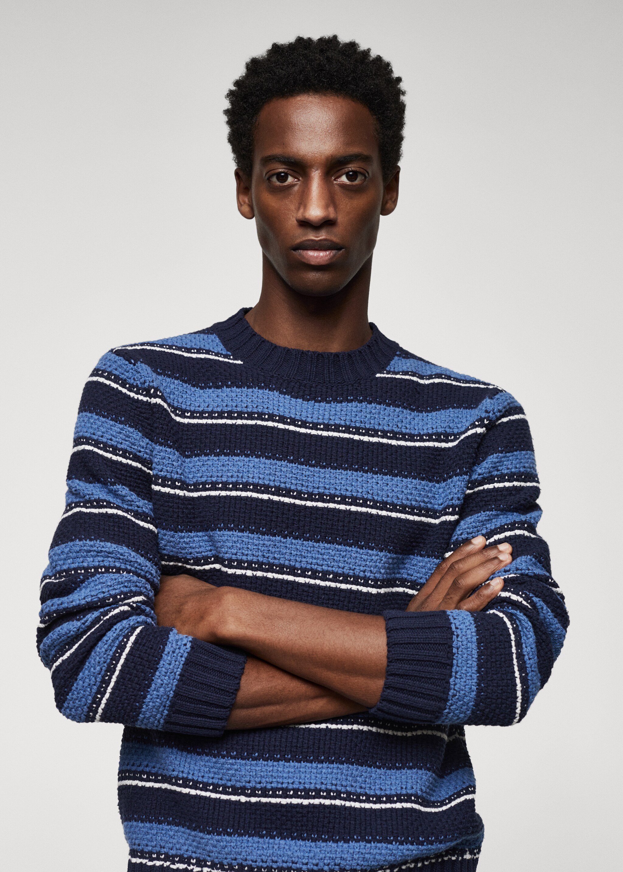 Striped knit sweater - Details of the article 1
