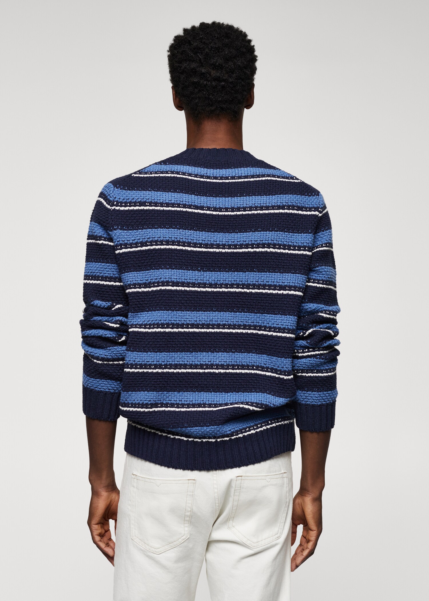 Striped knit sweater - Reverse of the article