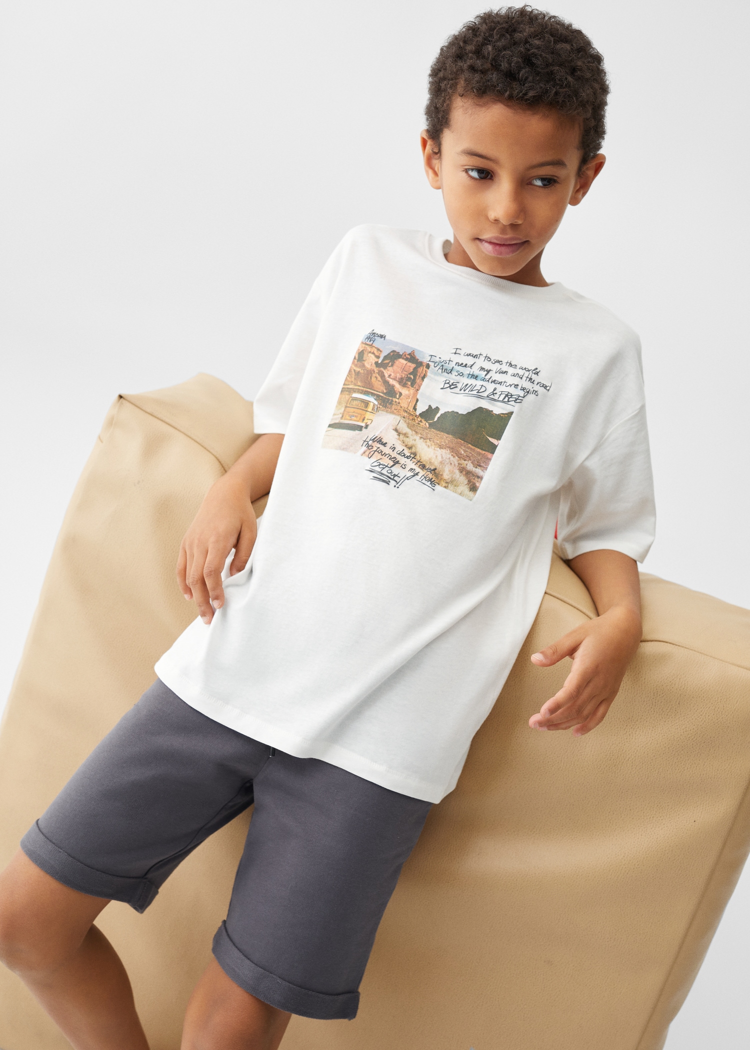 Bedrucktes Baumwoll-T-Shirt - Detail des Artikels 2