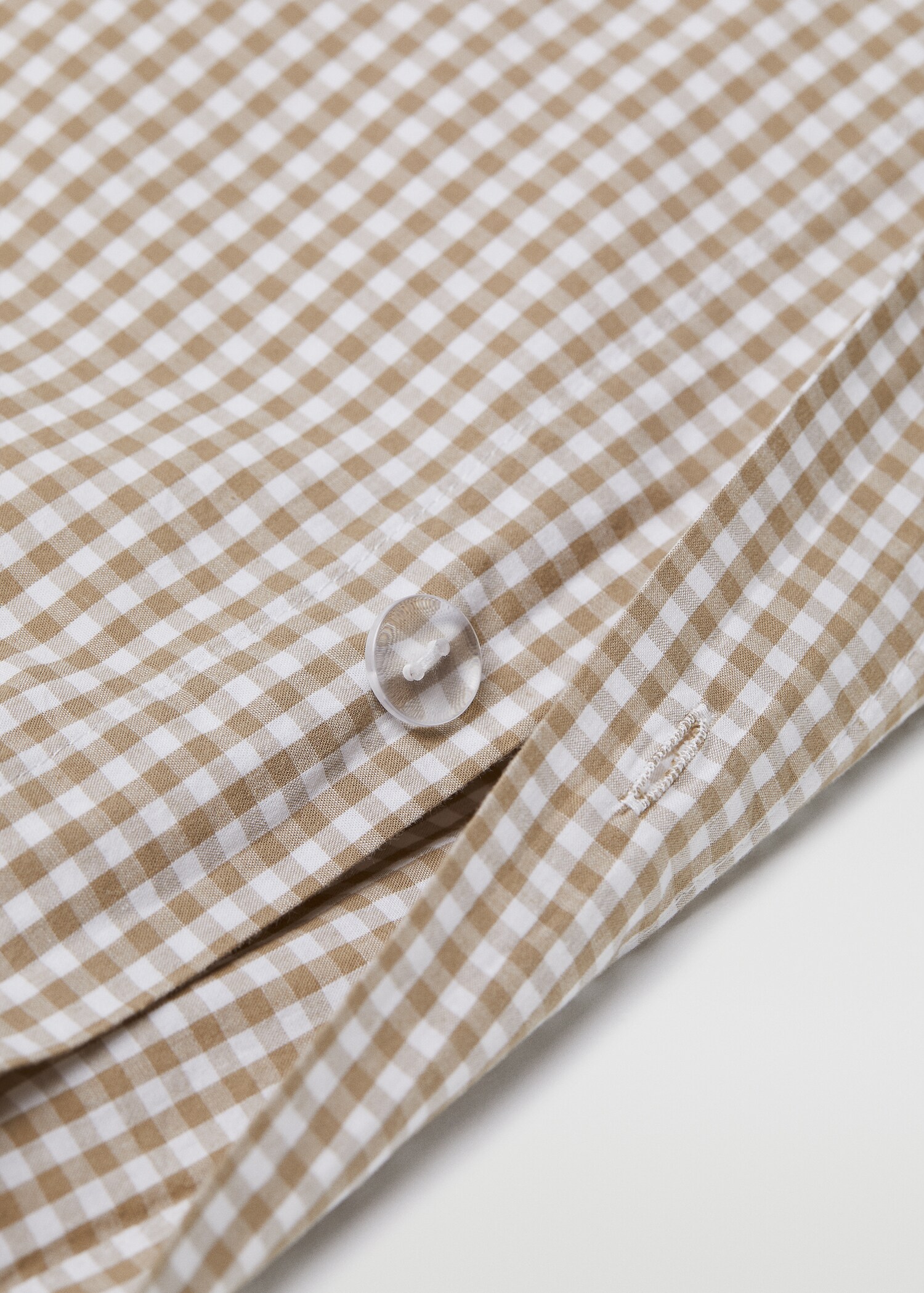 100% cotton gingham check Superking bed  - Medium plane
