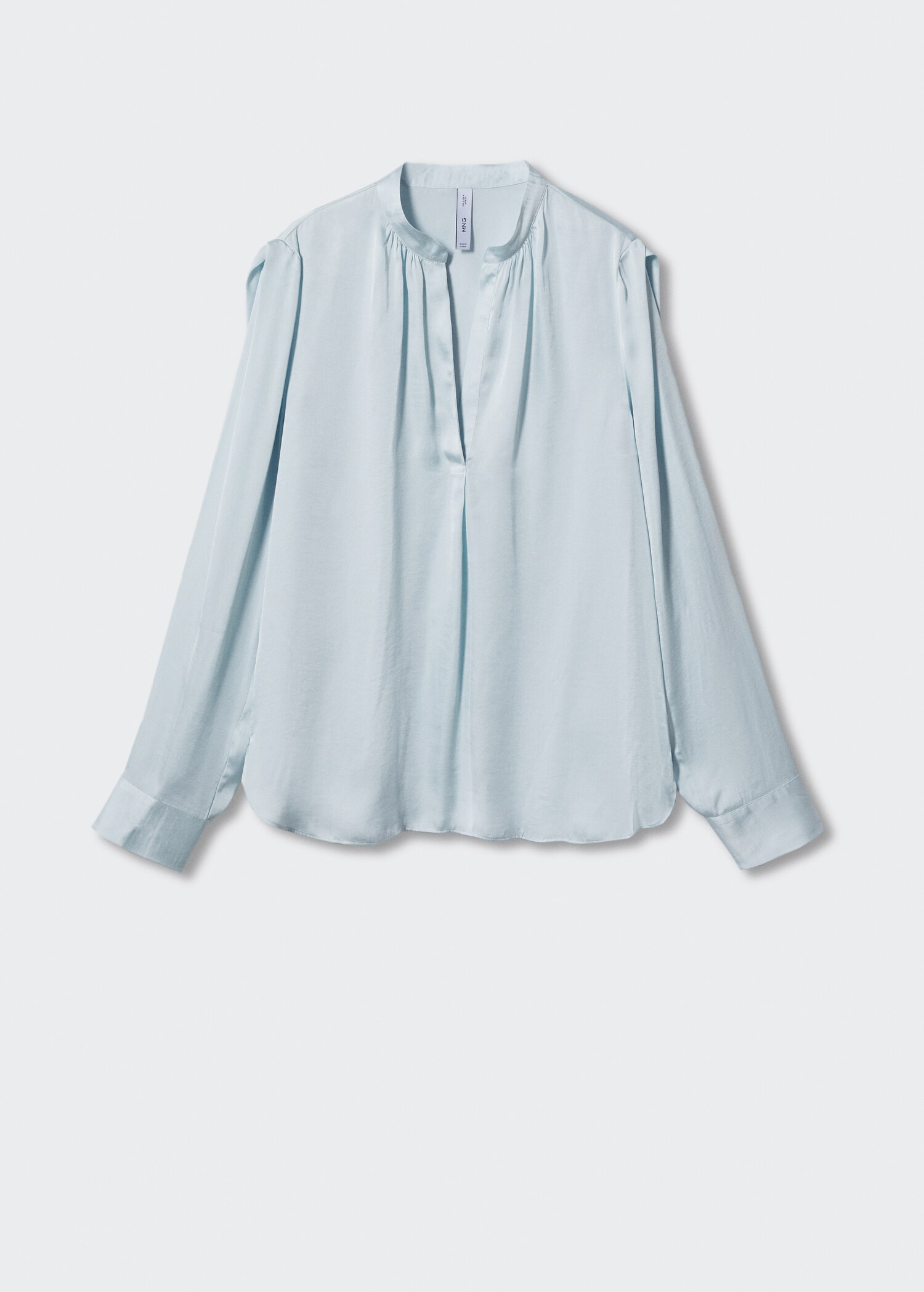 Blusa satinada cuello mao - Artículo sin modelo