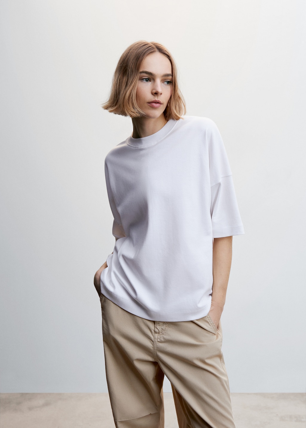 Oversize cotton T-shirt - Women | MANGO Moldova