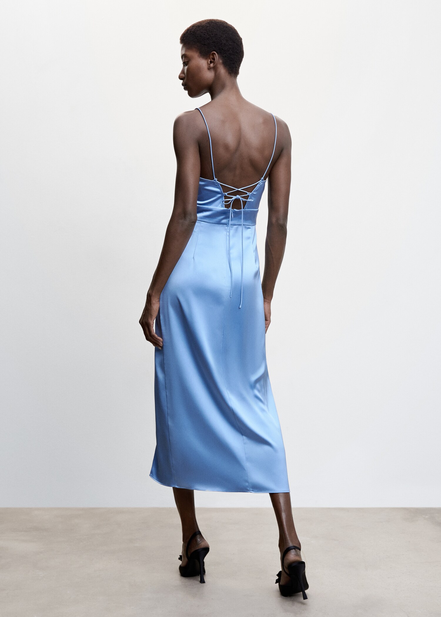 Vestido lencero satinado - Reverso del artículo