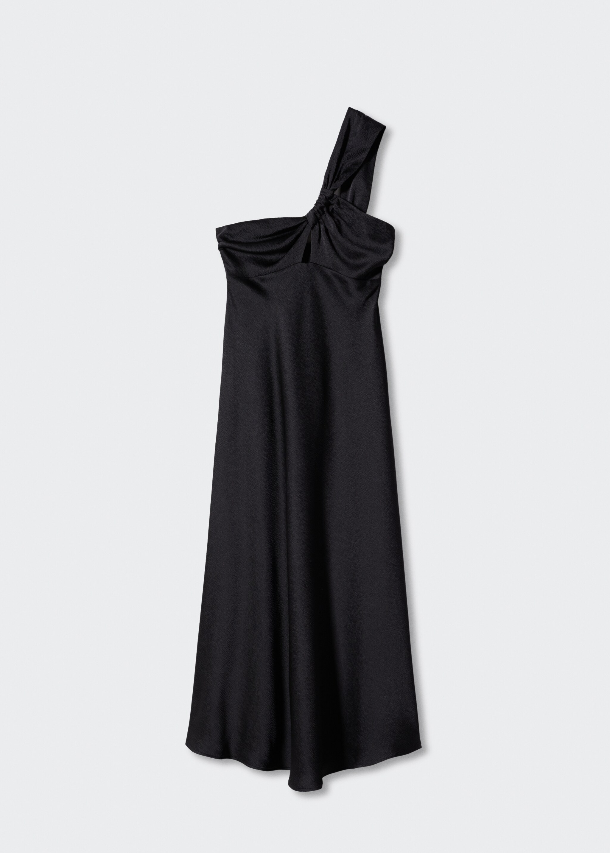 Φόρεμα μαύρο σατέν ασύμμετρο - Προϊόν χωρίς μοντέλο