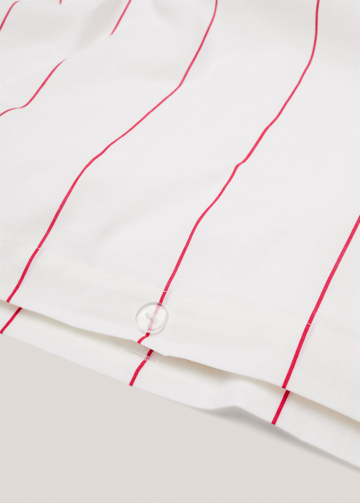 Bettbezug aus Baumwolle mit Streifenmuster für 180 cm Bett - Detail des Artikels 2
