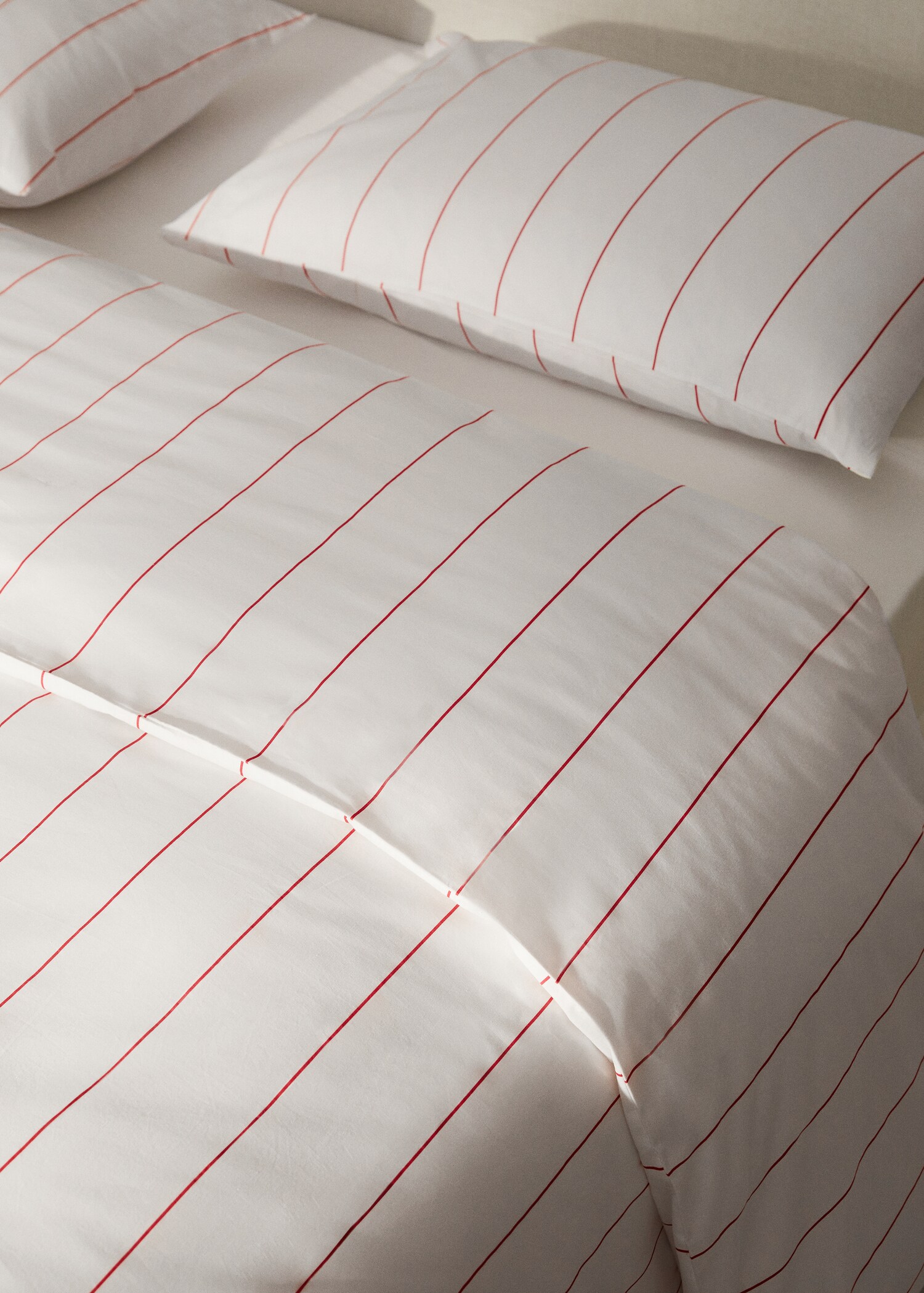 Bettbezug aus Baumwolle mit Streifenmuster für 180 cm Bett - Detail des Artikels 8