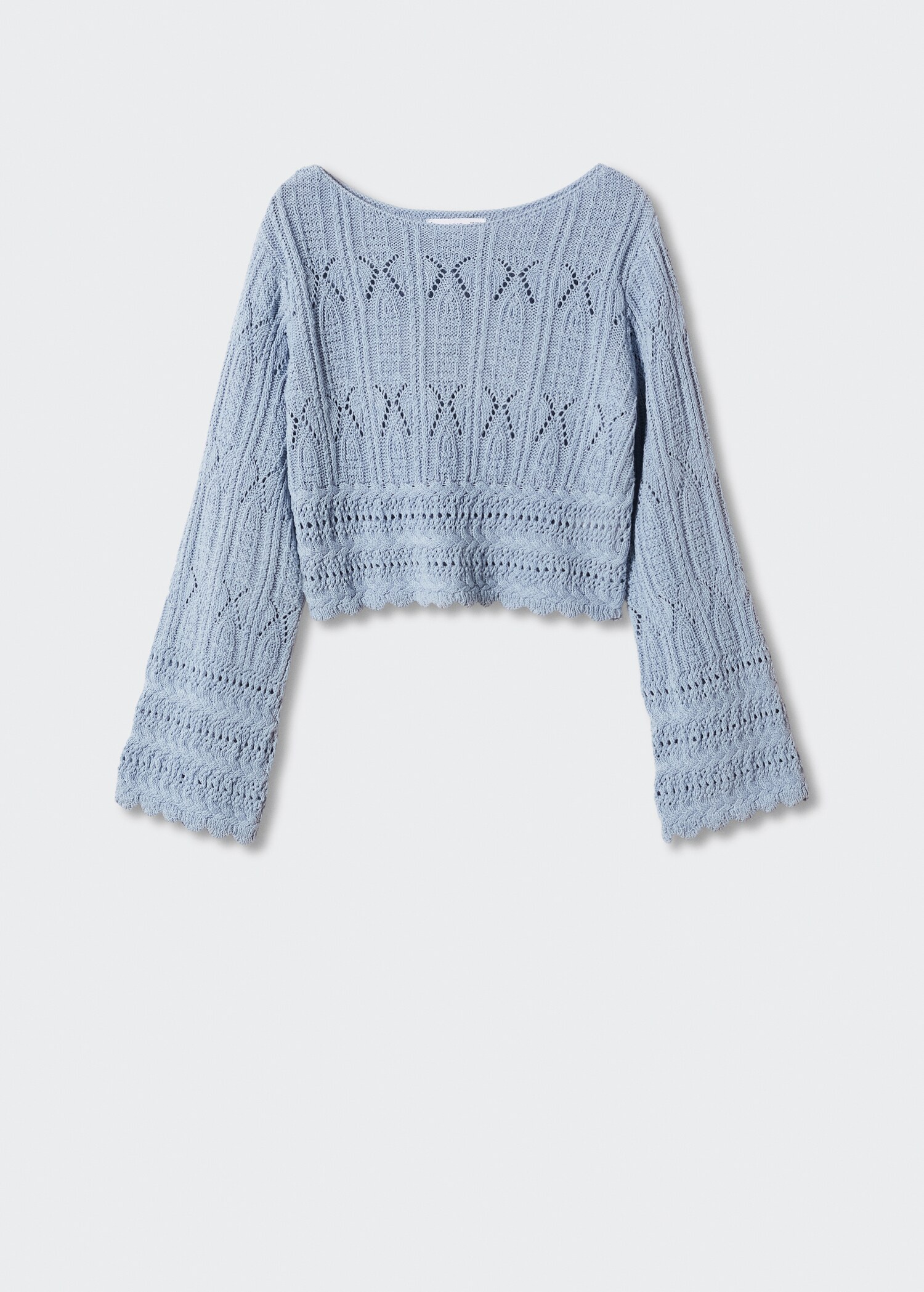 Openwork sweater with flared sleeves - Article without model