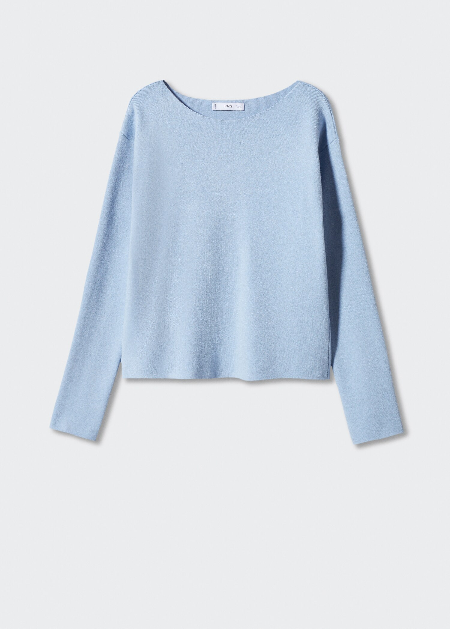 Fine-knit boat-neck sweater - Article without model