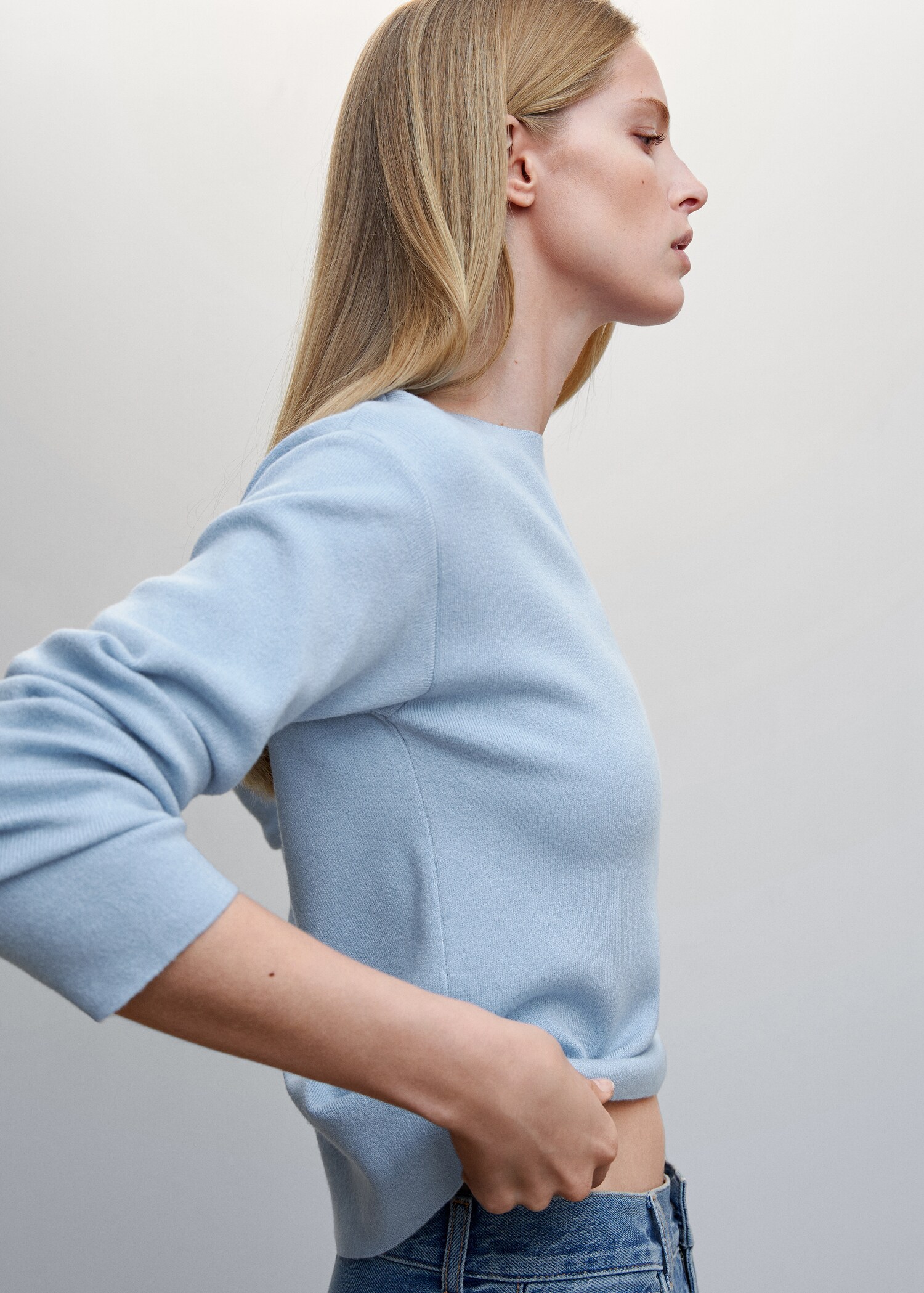 Fine-knit boat-neck sweater - Details of the article 1