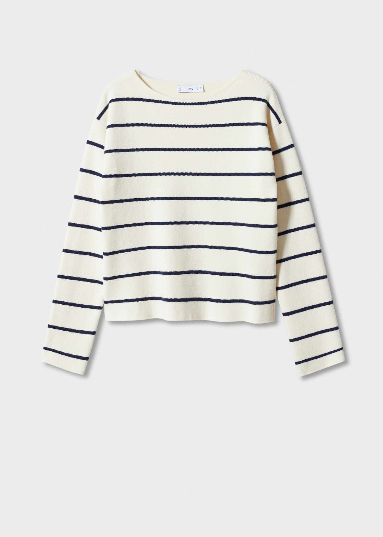 Fine-knit boat-neck sweater - Article without model