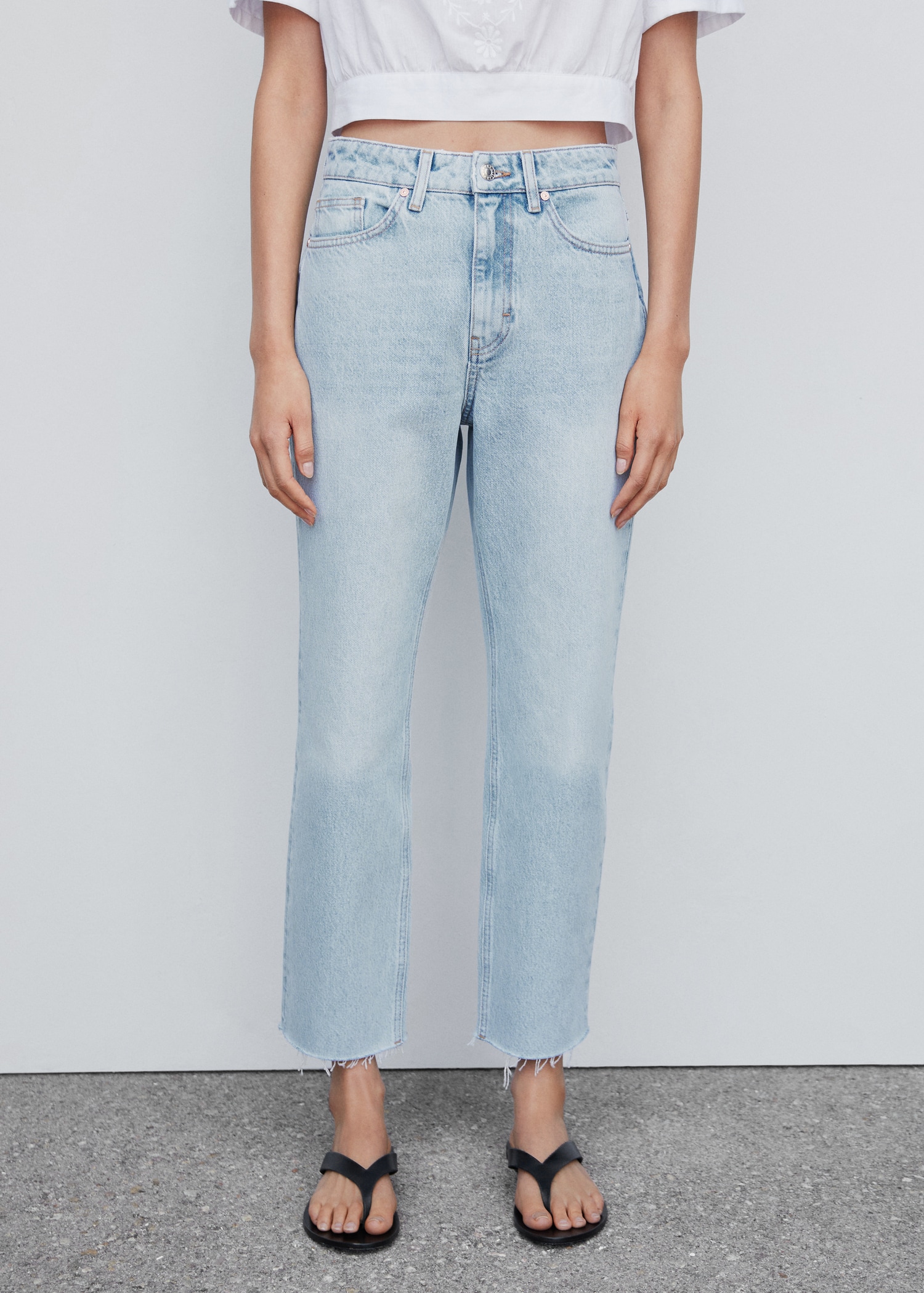 High waist straight jeans MANGO Syria