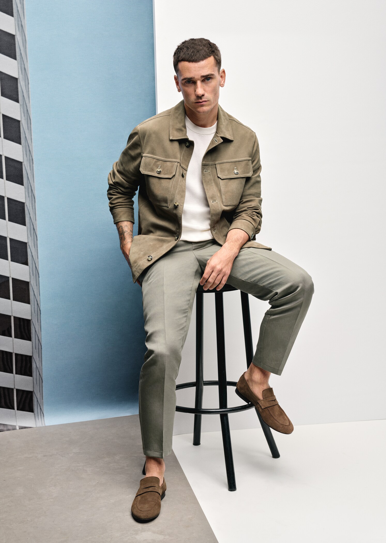 Slim-fit lyocell linen pants - Details of the article 5