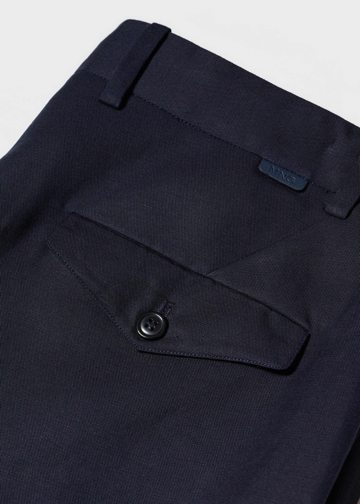 Slim-fit lyocell linen pants - Details of the article 8
