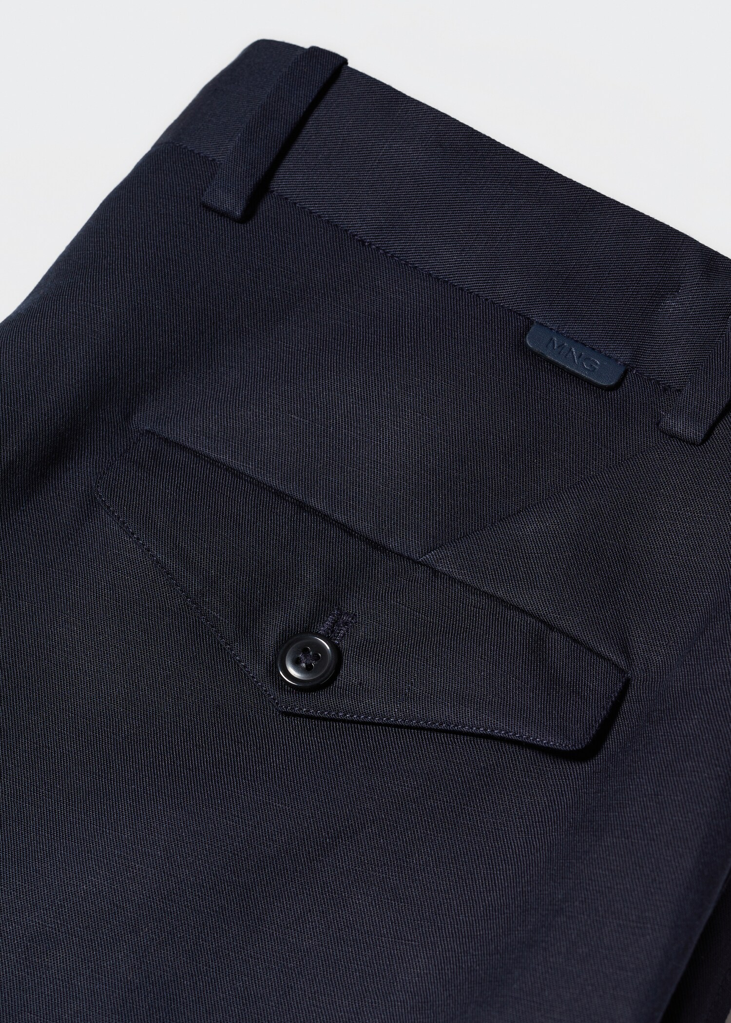 Slim Fit-Hose aus Lyocell mit Leinen - Detail des Artikels 8