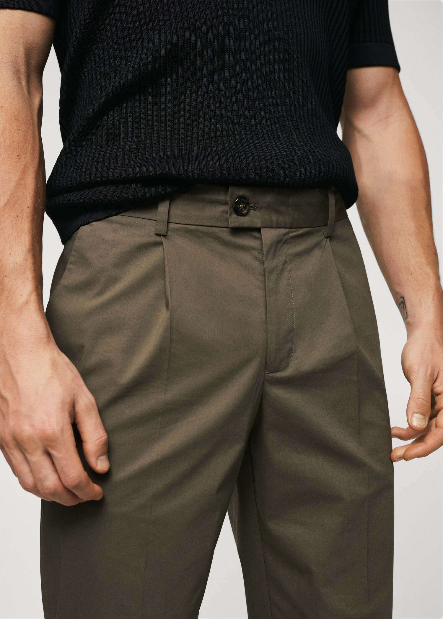 Pantalón pinzas algodón - Detalle del artículo 1