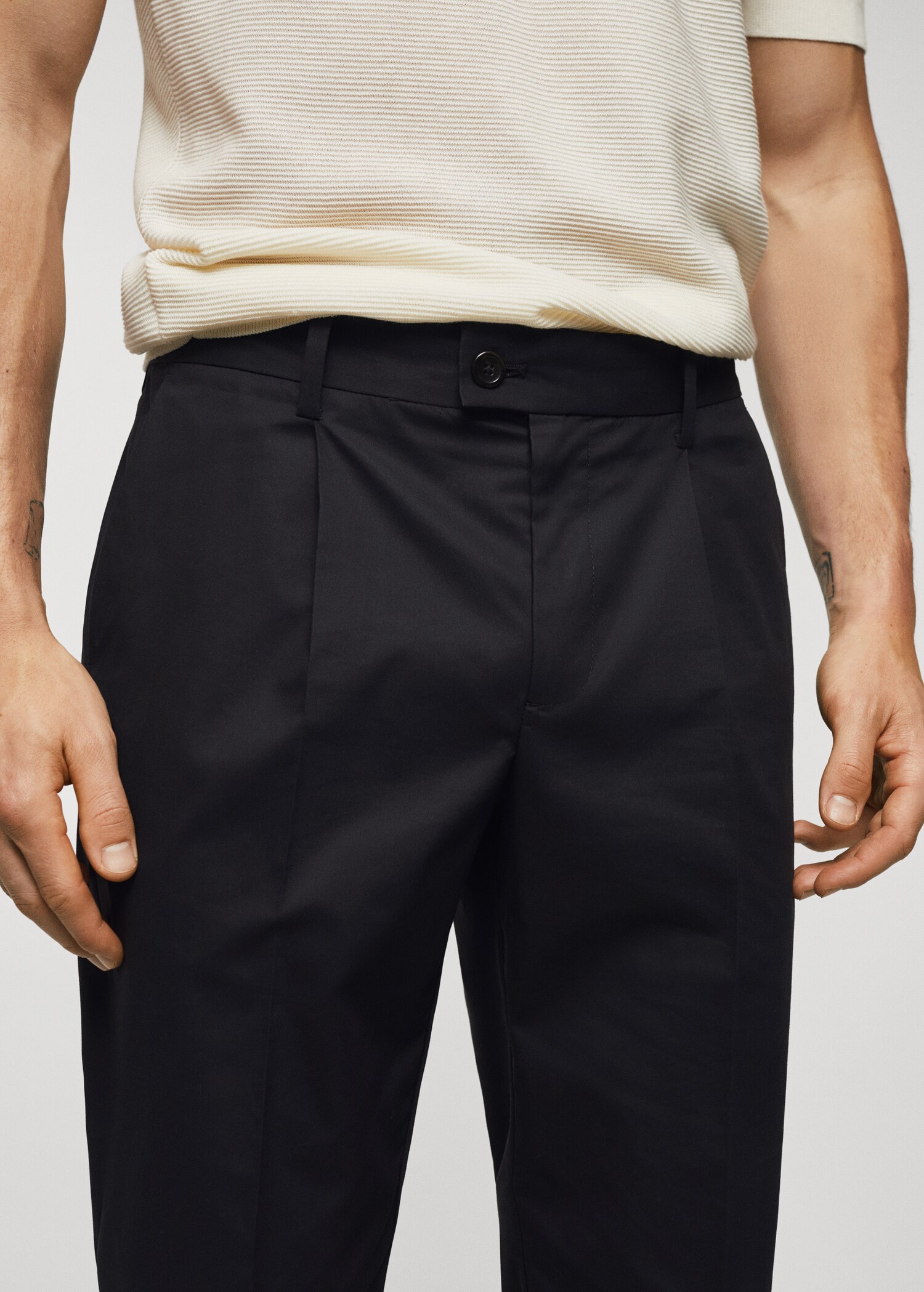 Pantalón pinzas algodón - Detalle del artículo 1