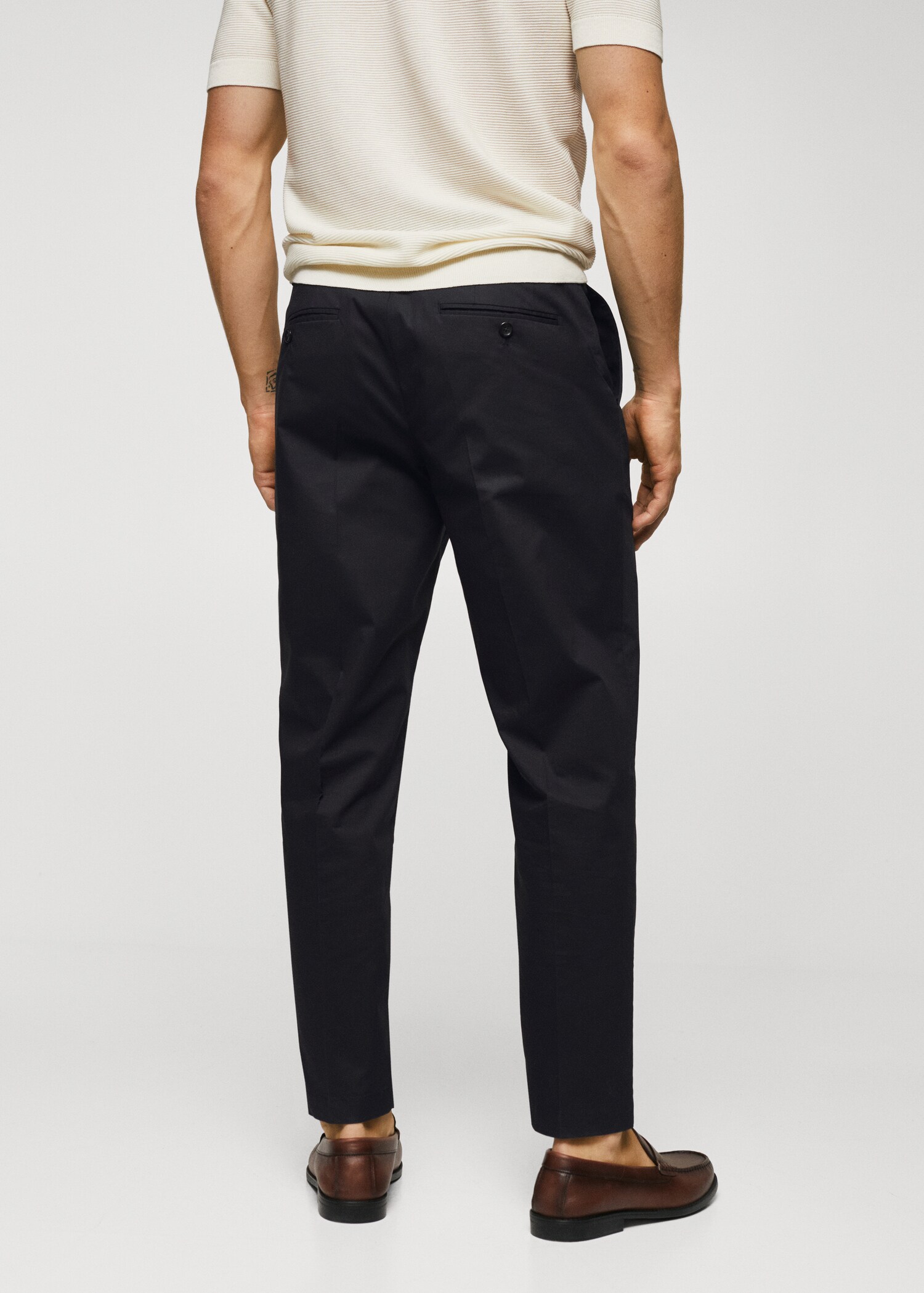 Pantalón pinzas algodón - Reverso del artículo