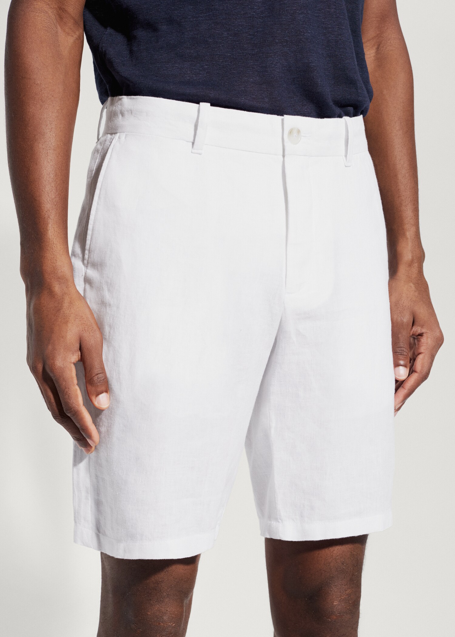 100% linen bermuda shorts - Details of the article 1