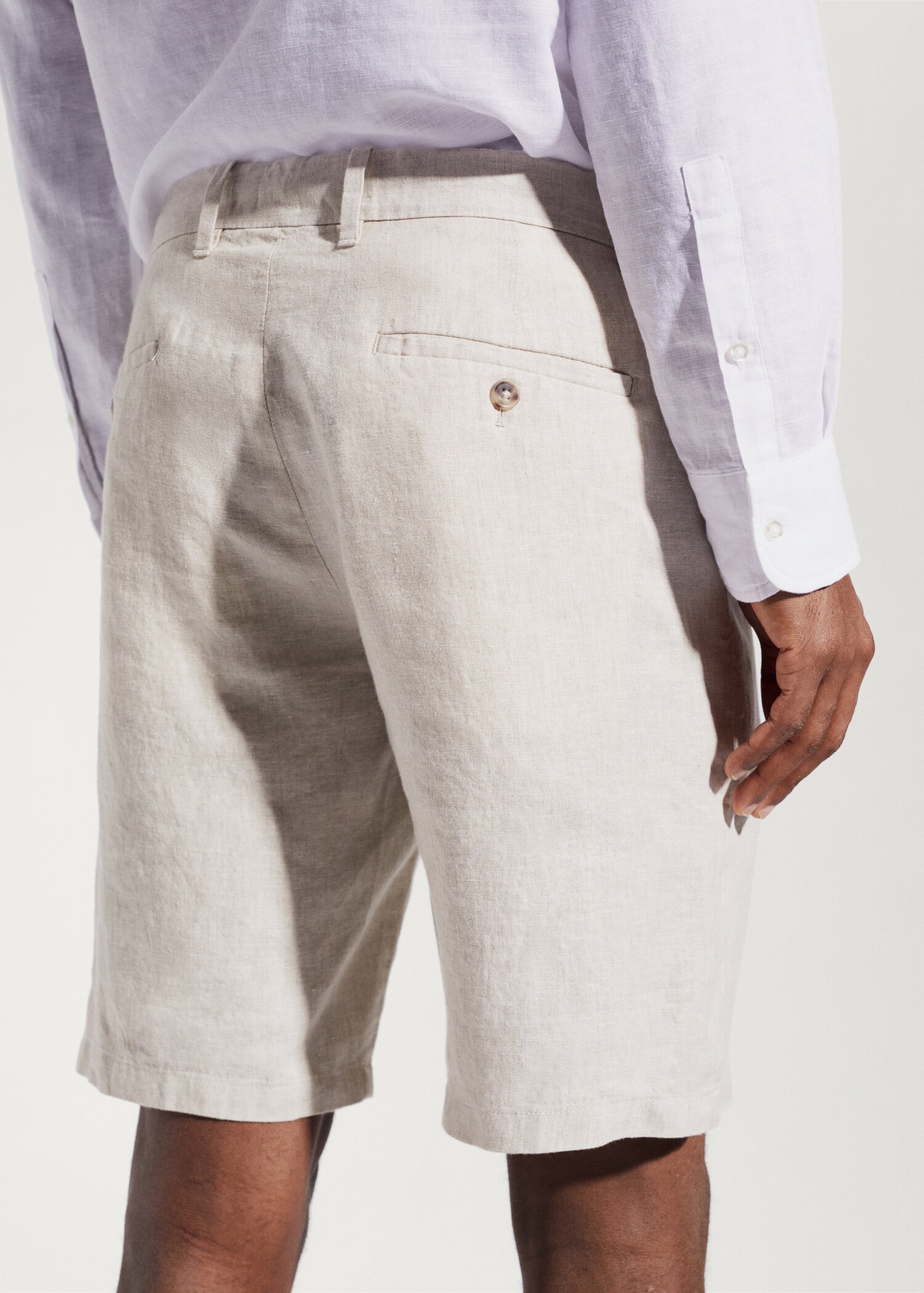 100% linen bermuda shorts - Details of the article 2