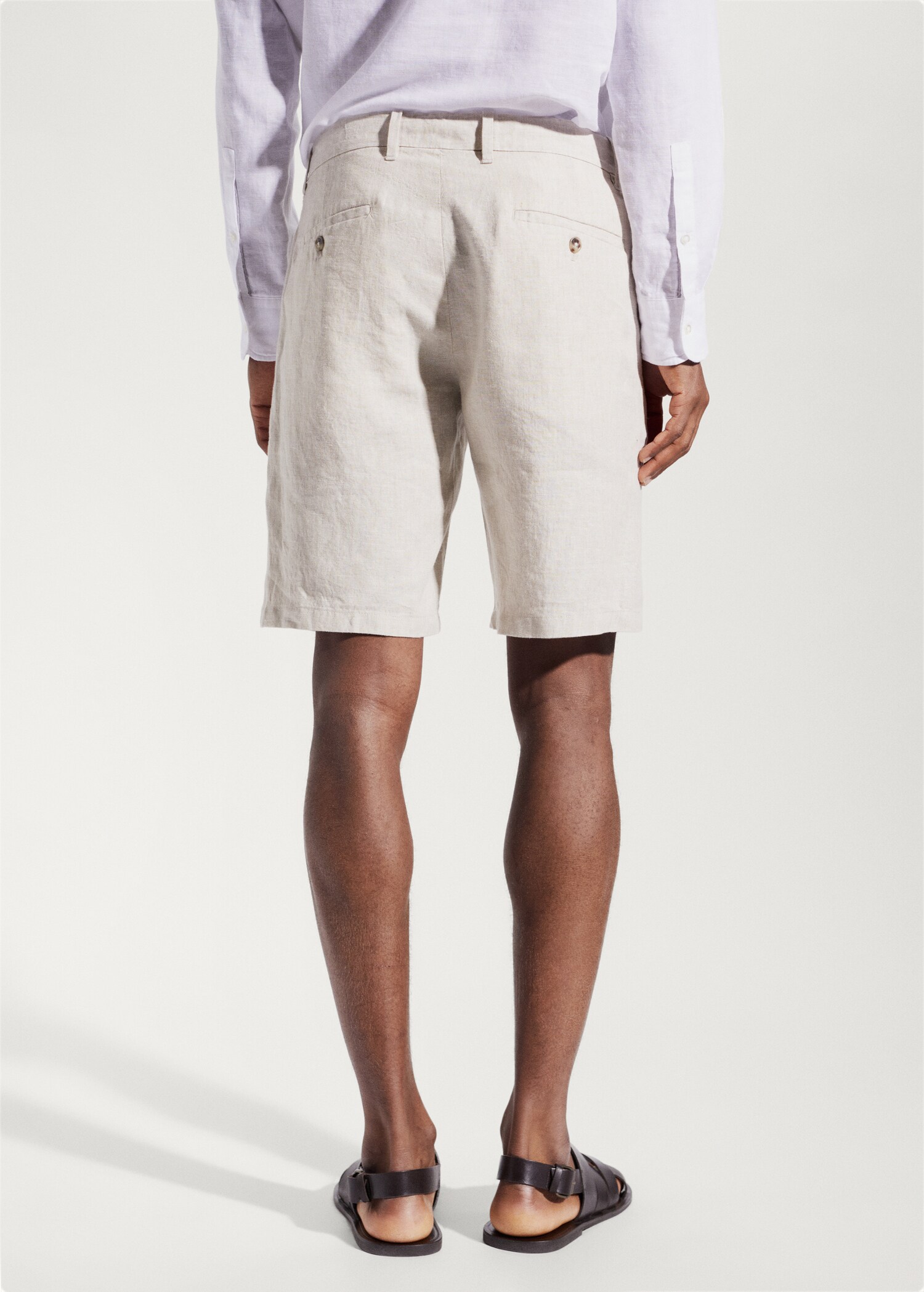 100% linen bermuda shorts - Reverse of the article