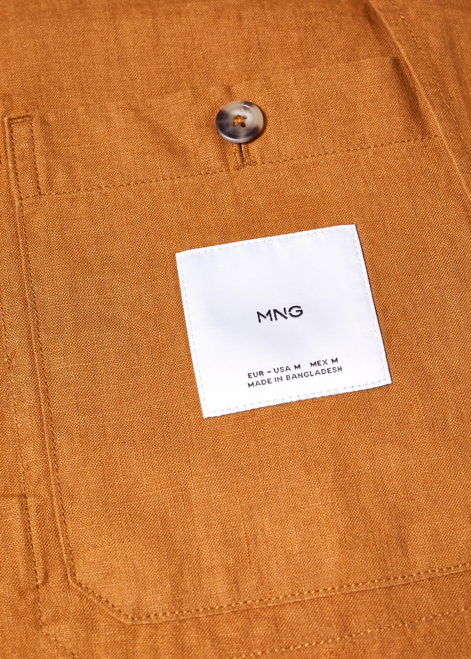 เสื้อโอเวอร์เชิ้ตผ้าลินิน 100% มีกระเป๋า - รายละเอียดของสินค้า 8