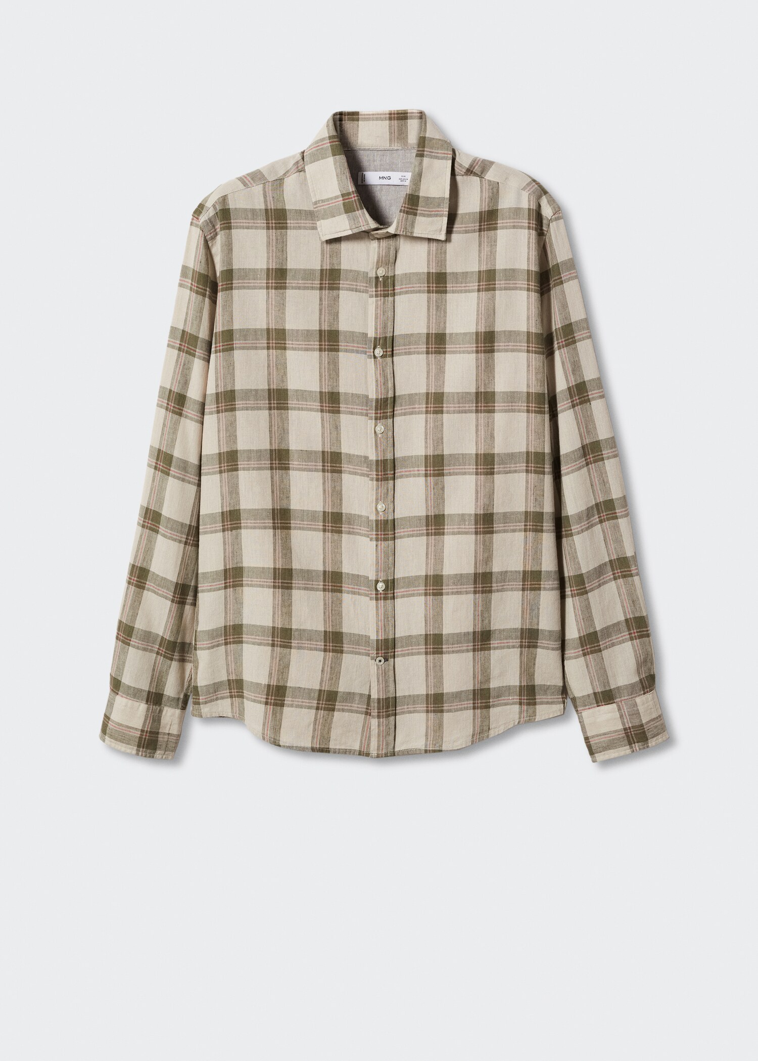 100% linen check shirt - Article without model