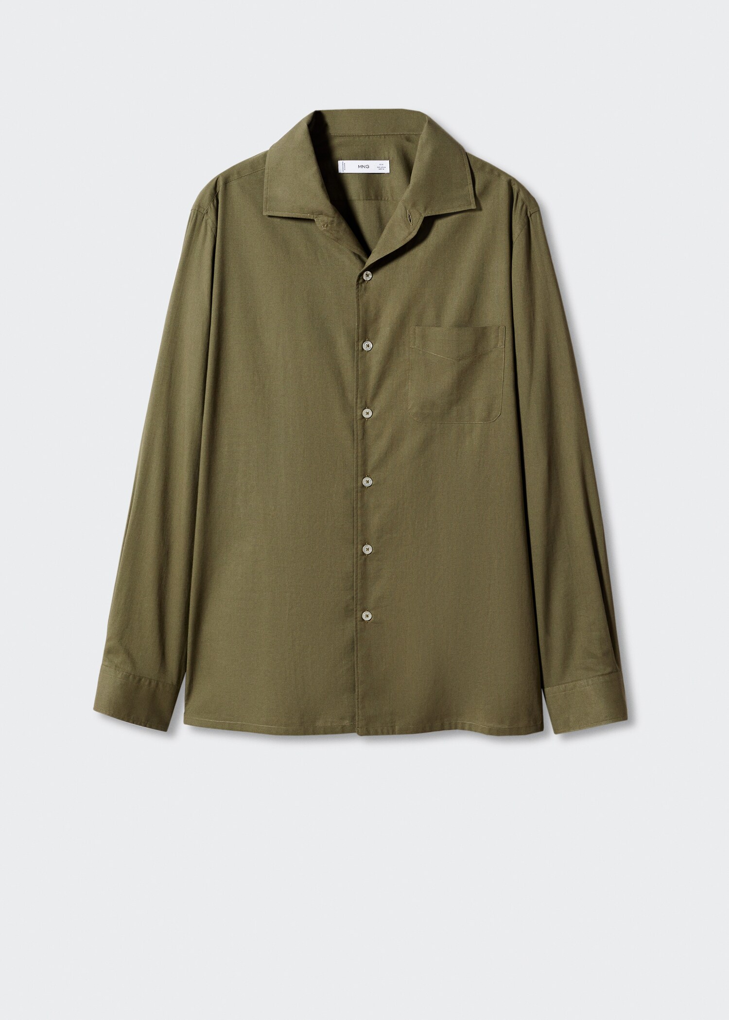 Regular fit pocket cotton shirt - Article without model