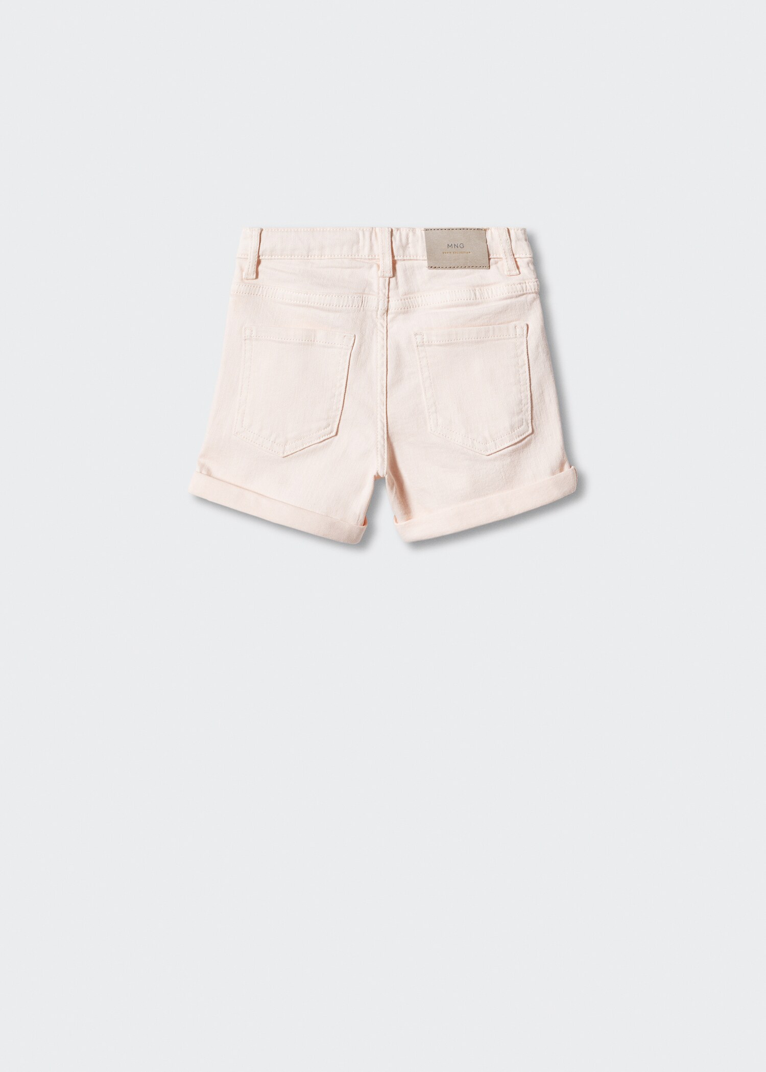 Rolled-up hem denim shorts - Reverse of the article