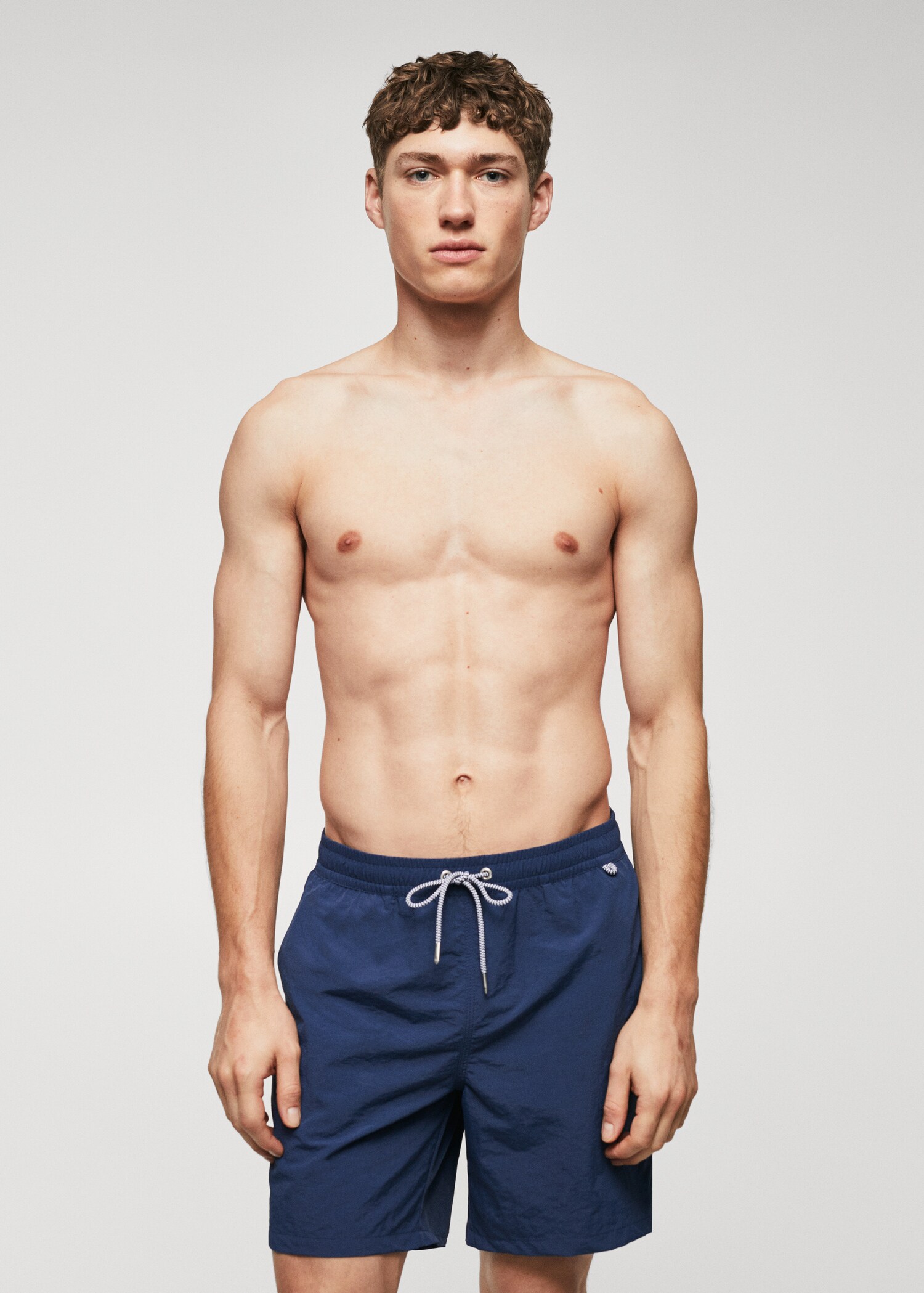 Cord plain swimming trunks - Plan mediu