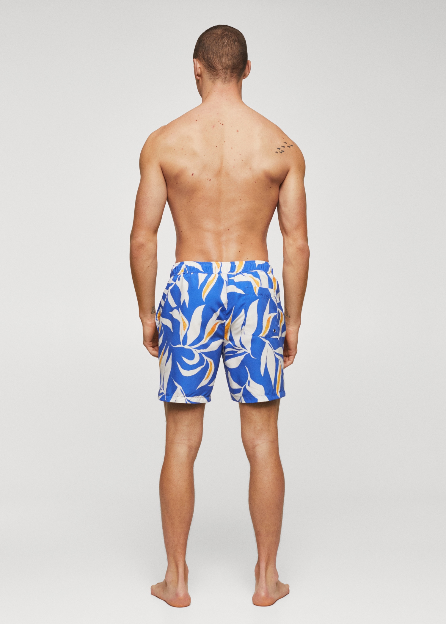 Tropical print swimming trunks - Main Image