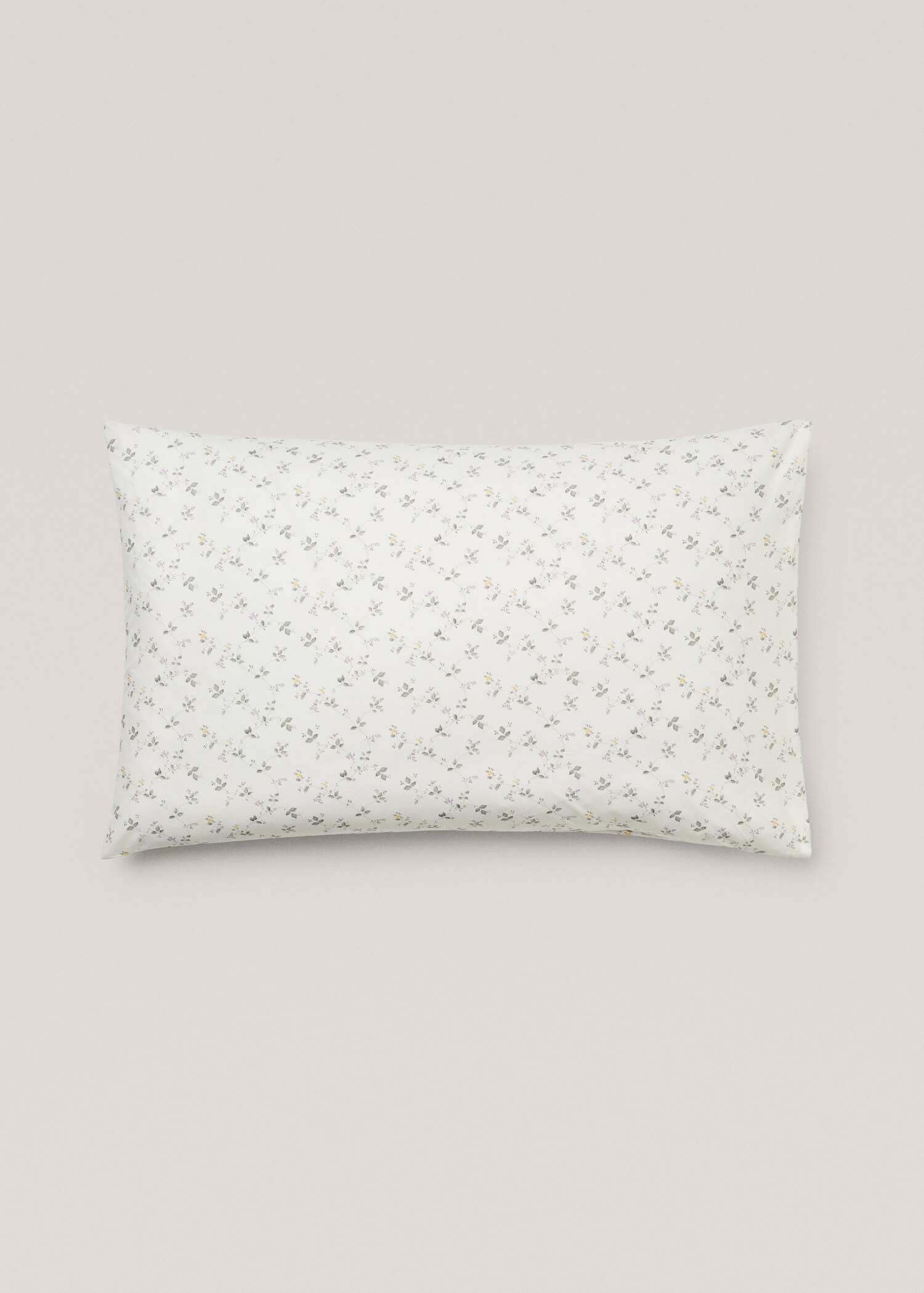 Floral-print pillow case 45x110cm - Article without model