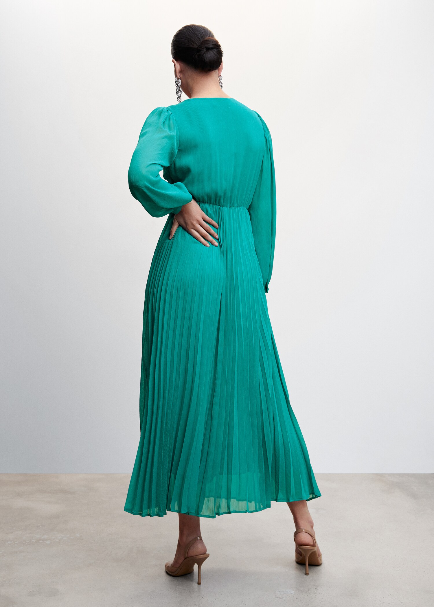 Vestido detalle plisado - Reverso del artículo
