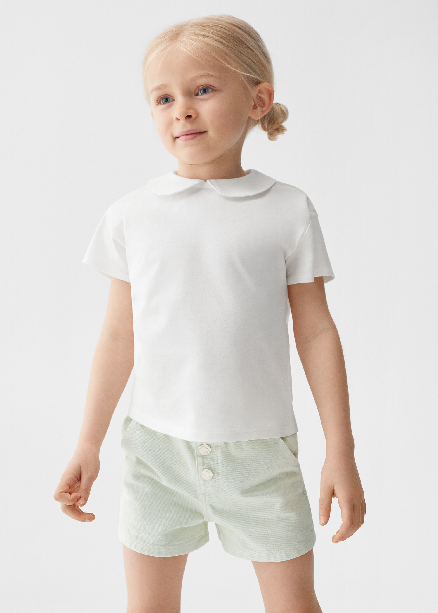 T-shirt coton col Claudine - Plan moyen
