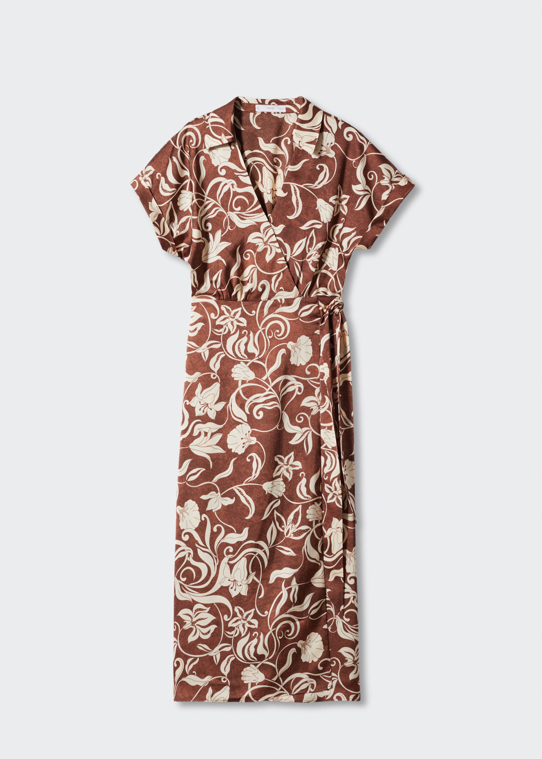 Print wrap dress - Article without model, Brown. Ref: 47017118-00.