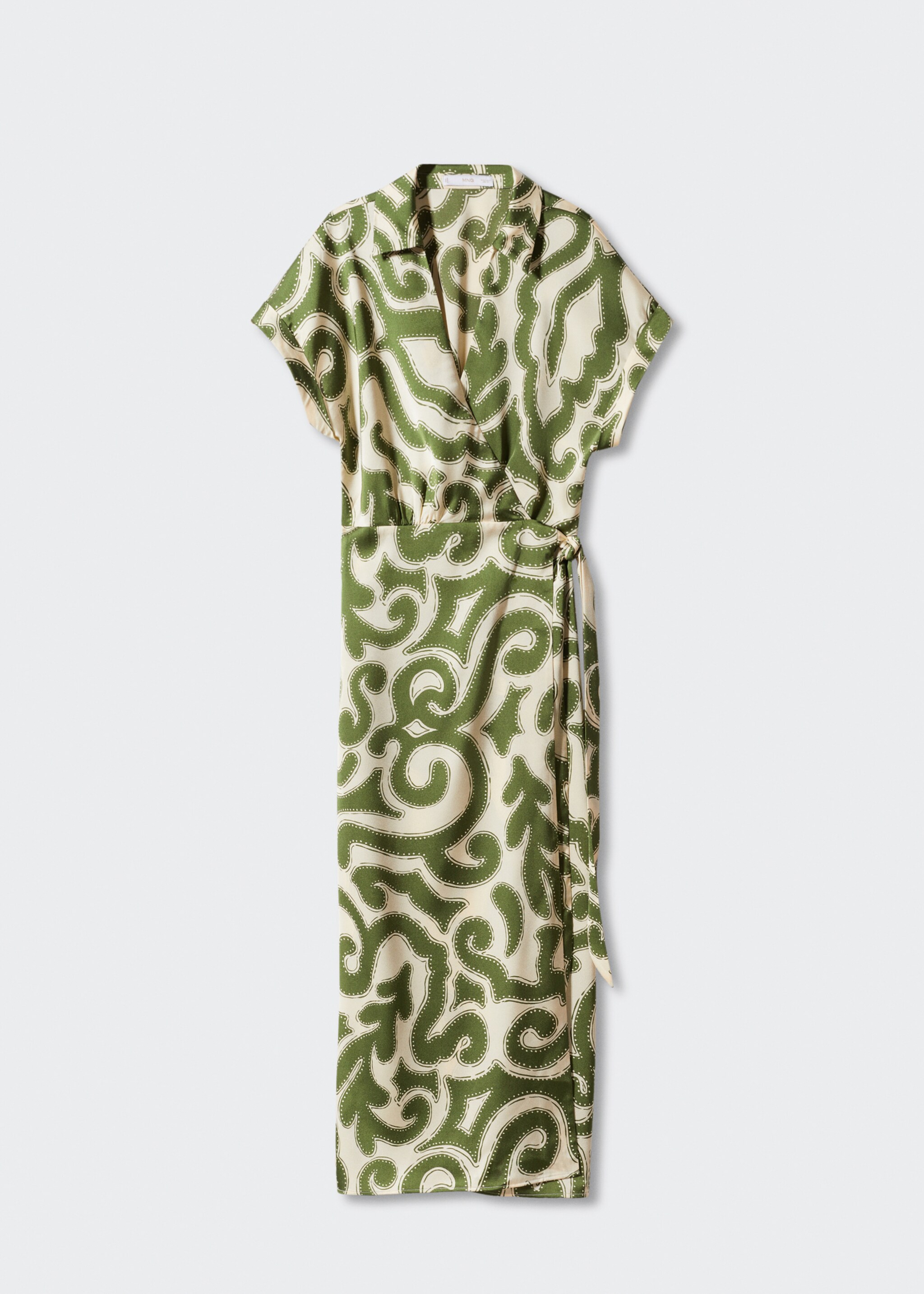 Print wrap dress - Article without model, Green. Ref: 47017118-00.