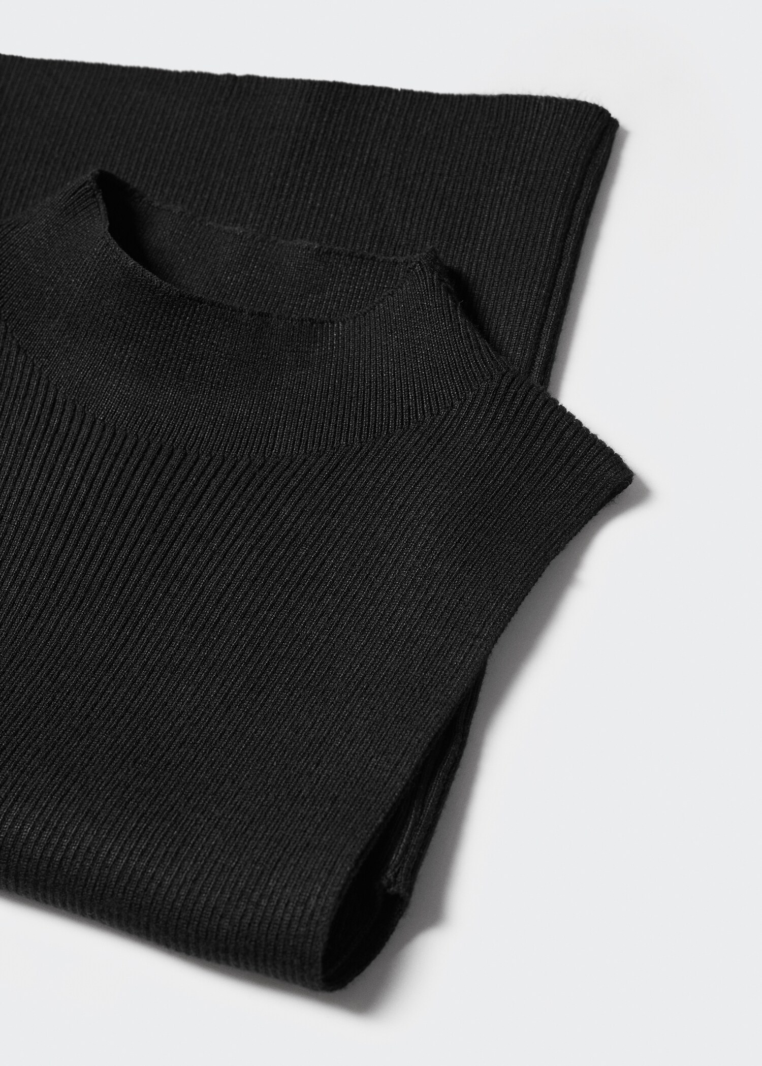 High collar ribbed top - Details of the article 8