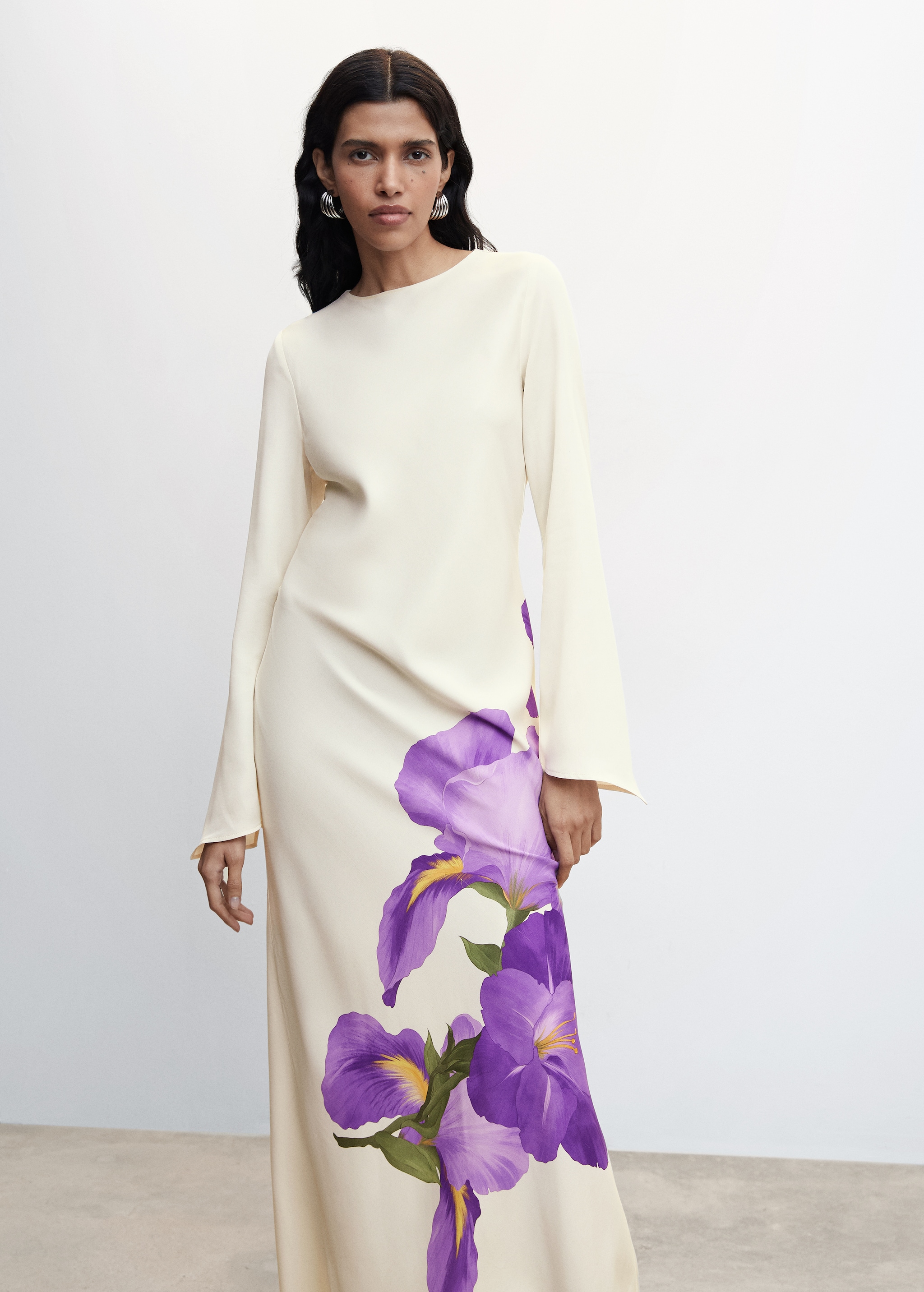 Embossed flower gown Women MANGO Gibraltar
