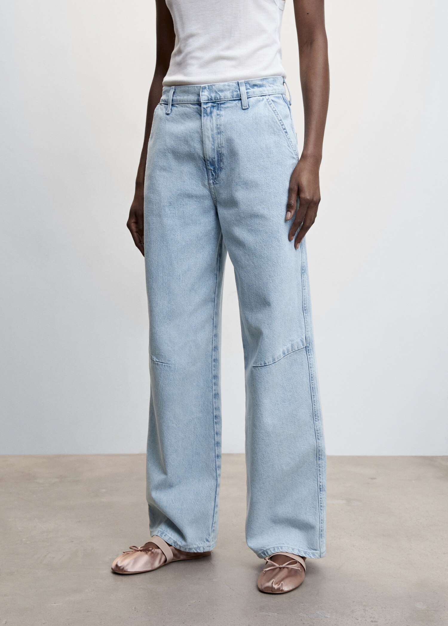 Mid-rise wideleg jeans - Middenvlak