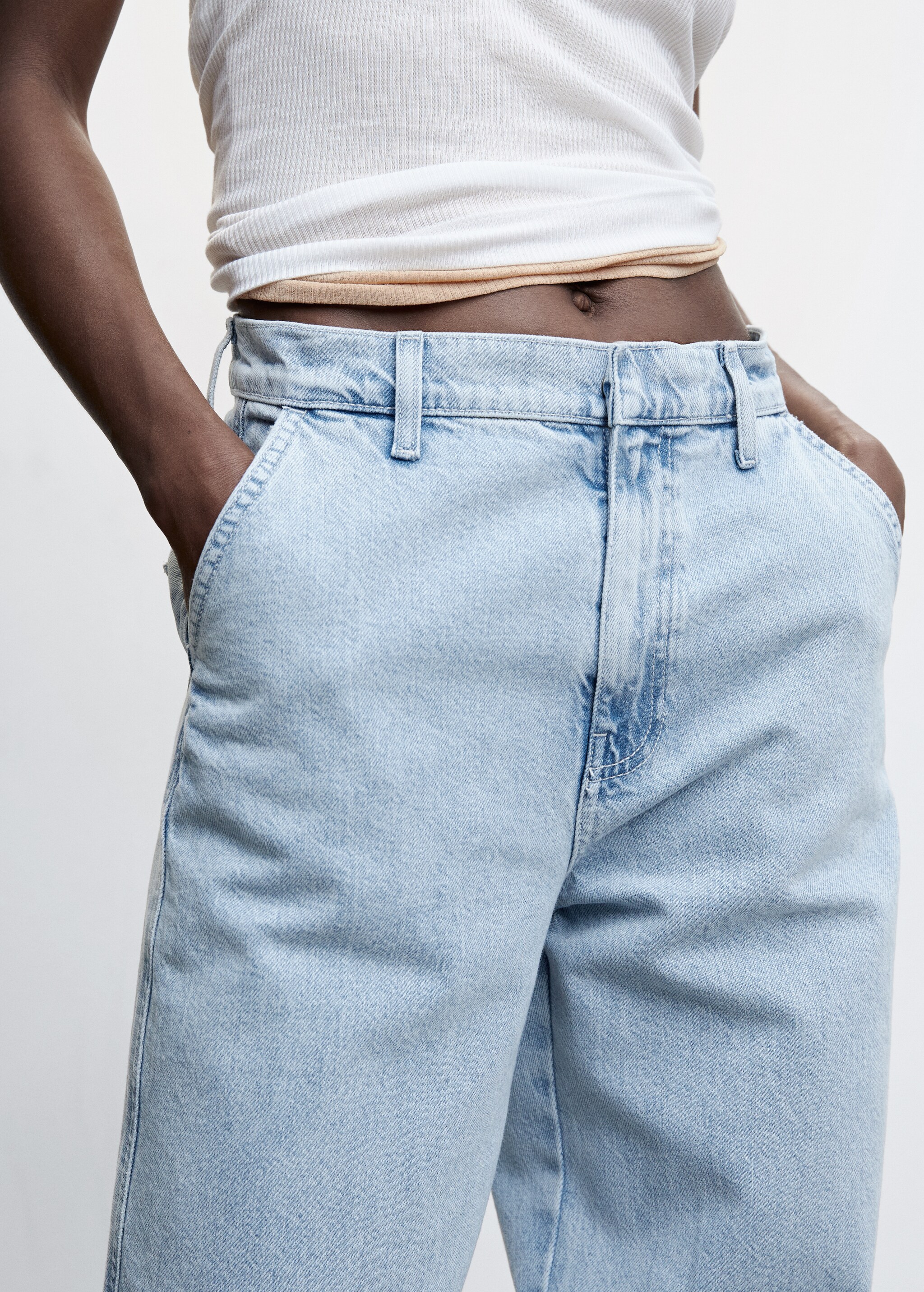 Wideleg mid-rise jeans - Details of the article 6