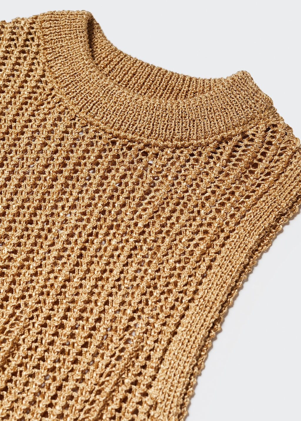 Perkins-neck knitted top
