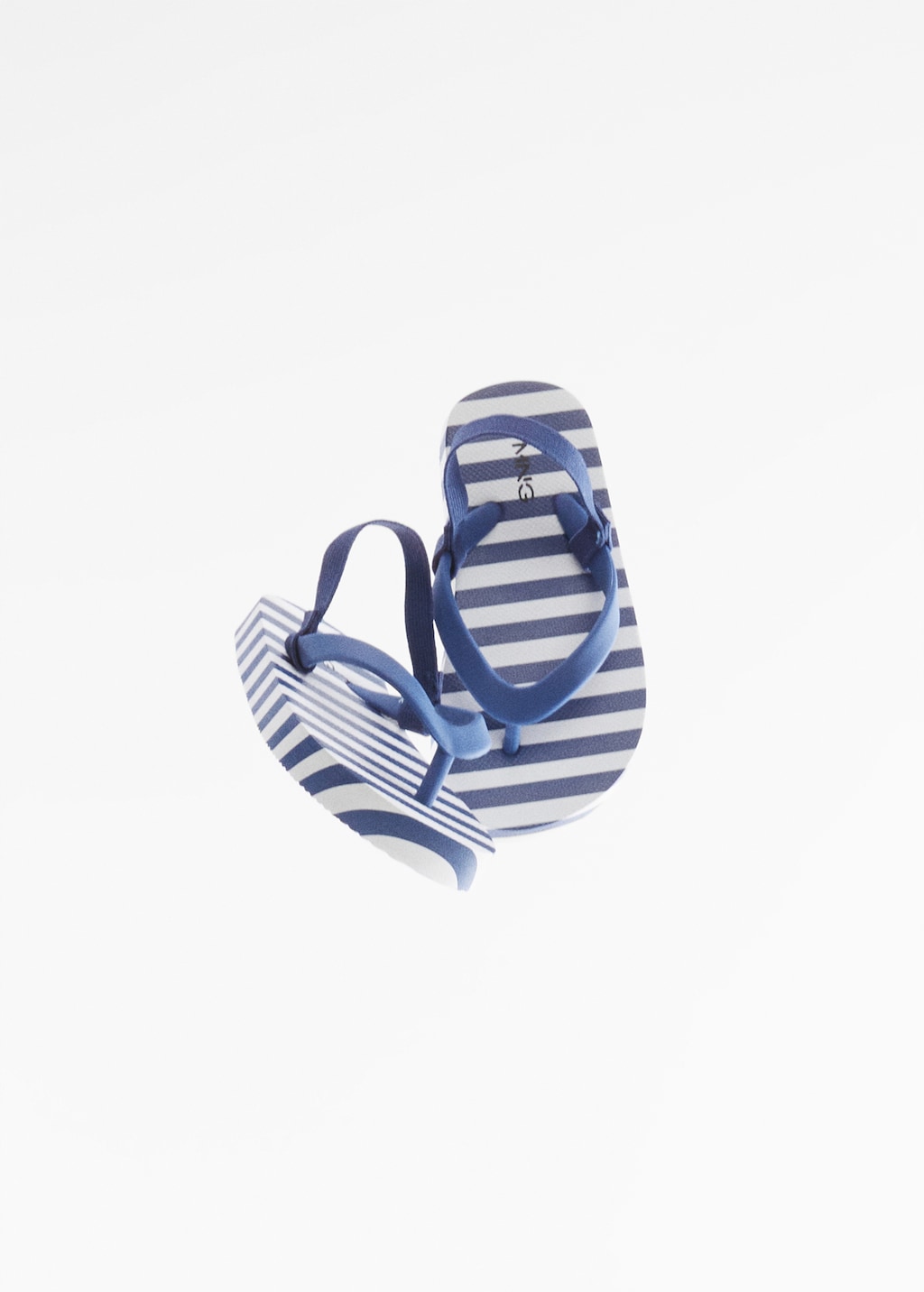 Striped flip flops